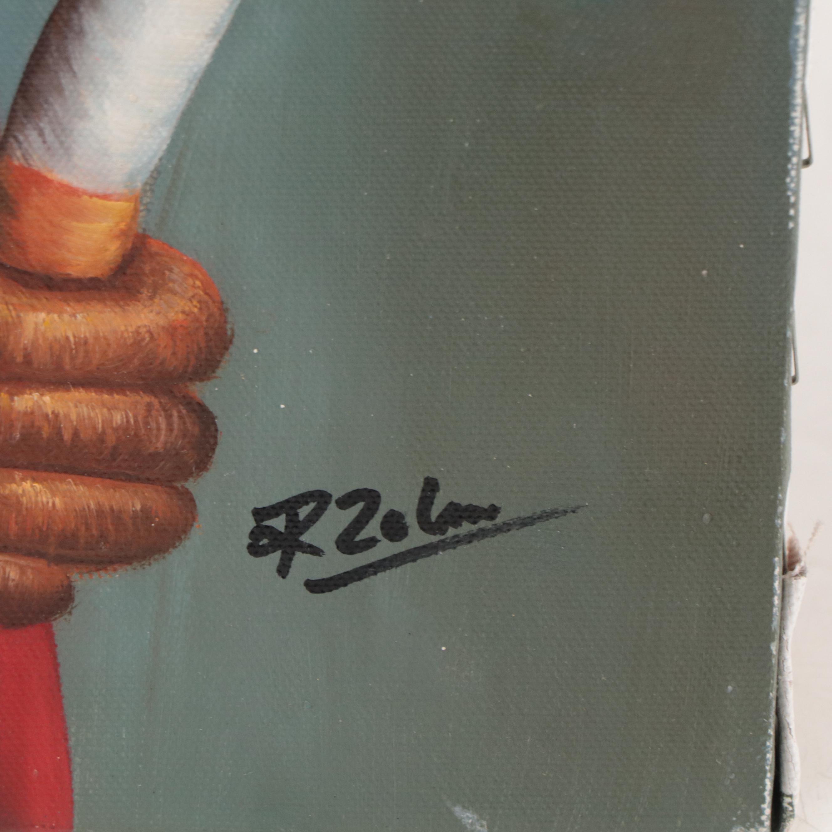 Oil Painting After Donald Roller Wilson of Monkey, 21st Century