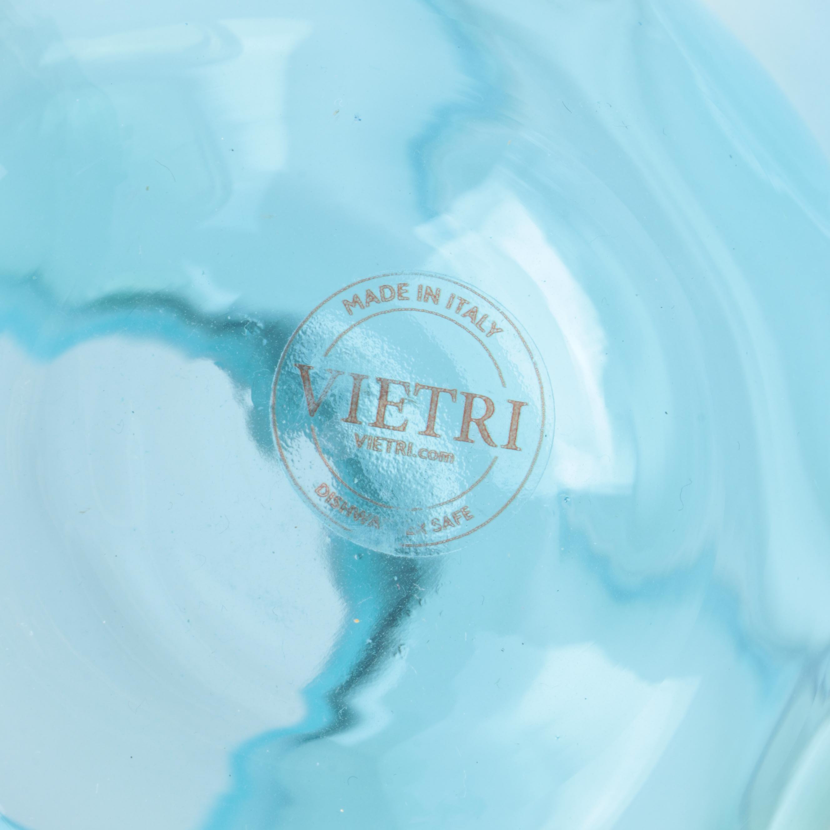 Vietri Optic Mold Blown Glass Vases with Mikasa Gold Zebra Glass Vase