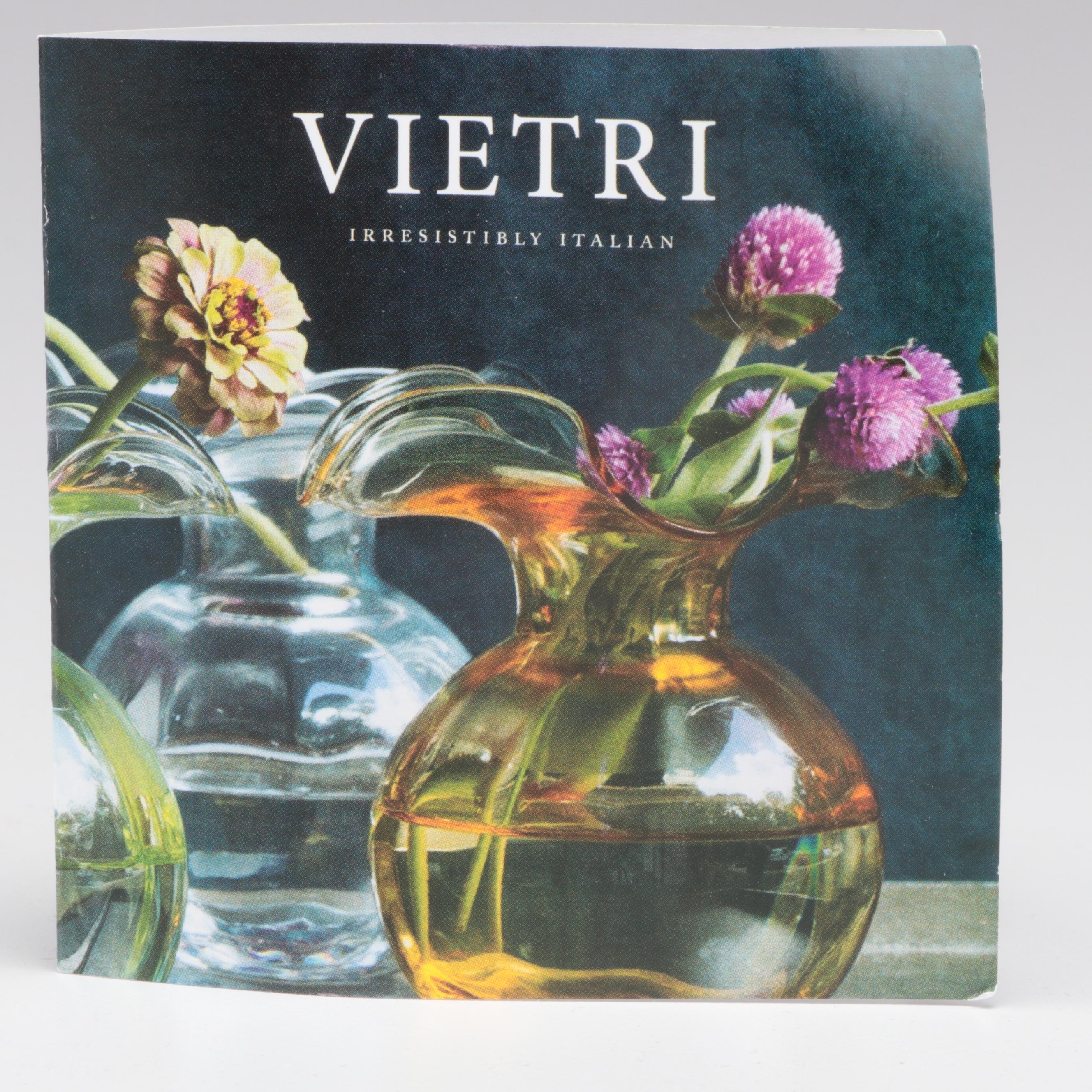Vietri Optic Mold Blown Glass Vases with Mikasa Gold Zebra Glass Vase