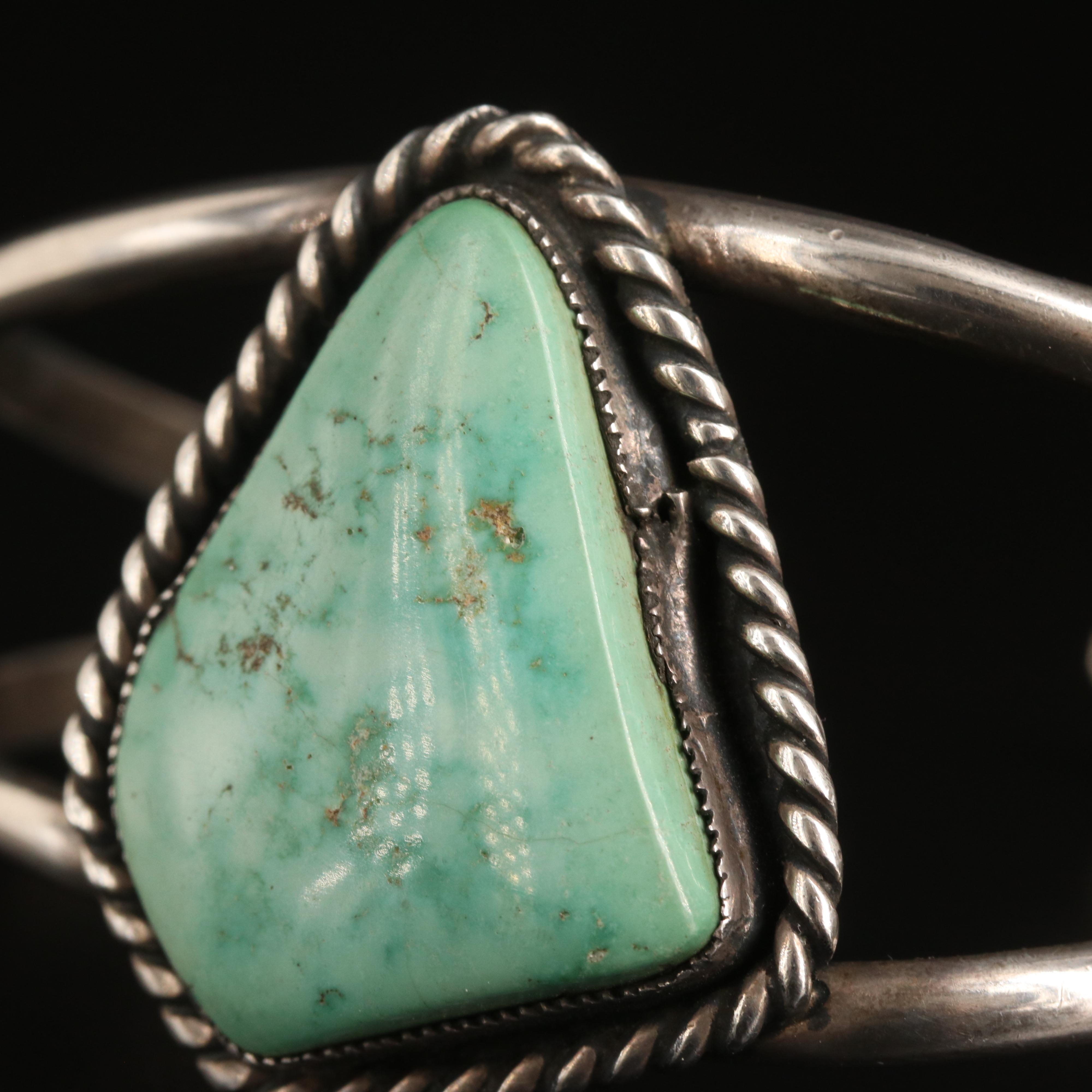 Southwestern Sterling Turquoise Cuff