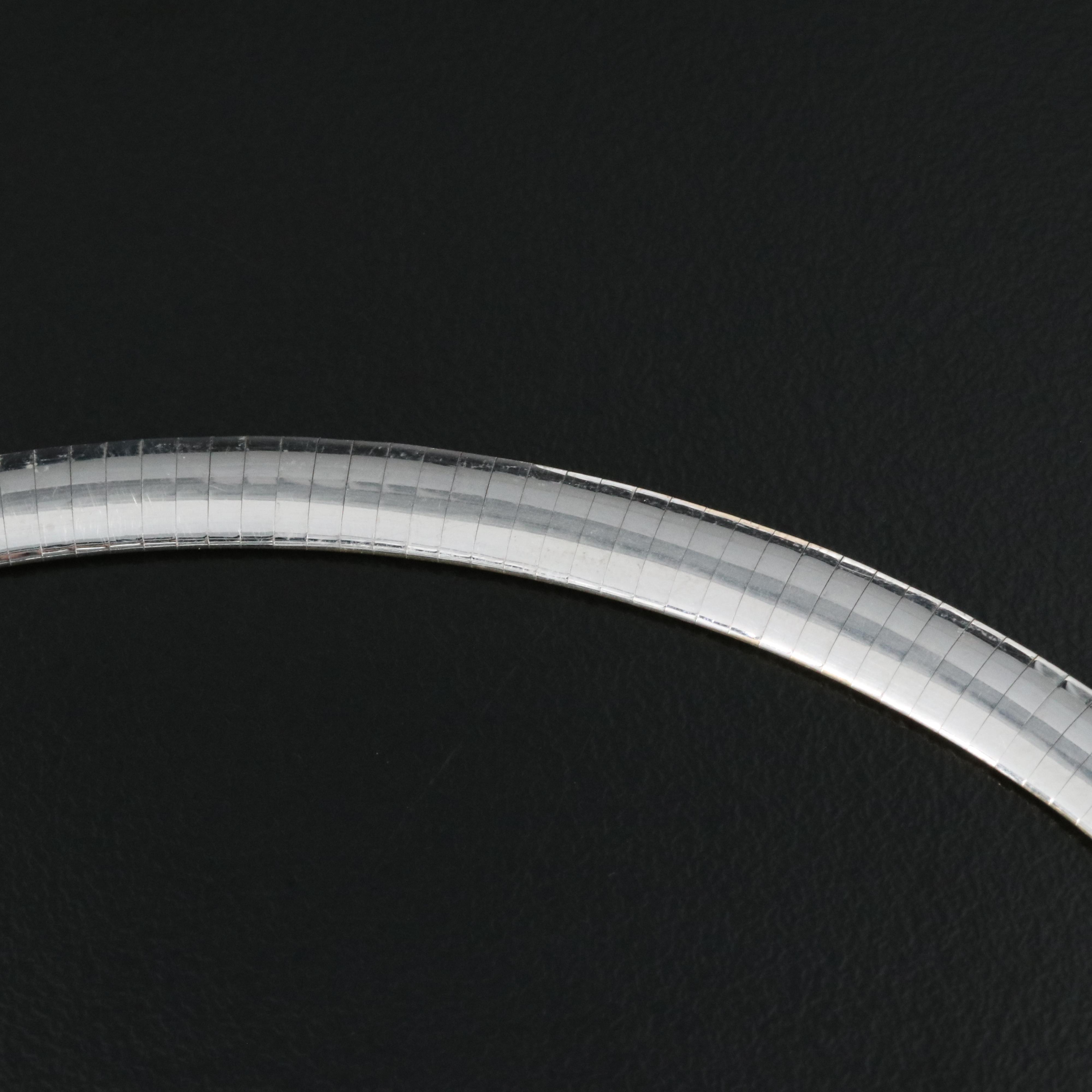 Italian 14K Two-Tone Reversible Omega Necklace