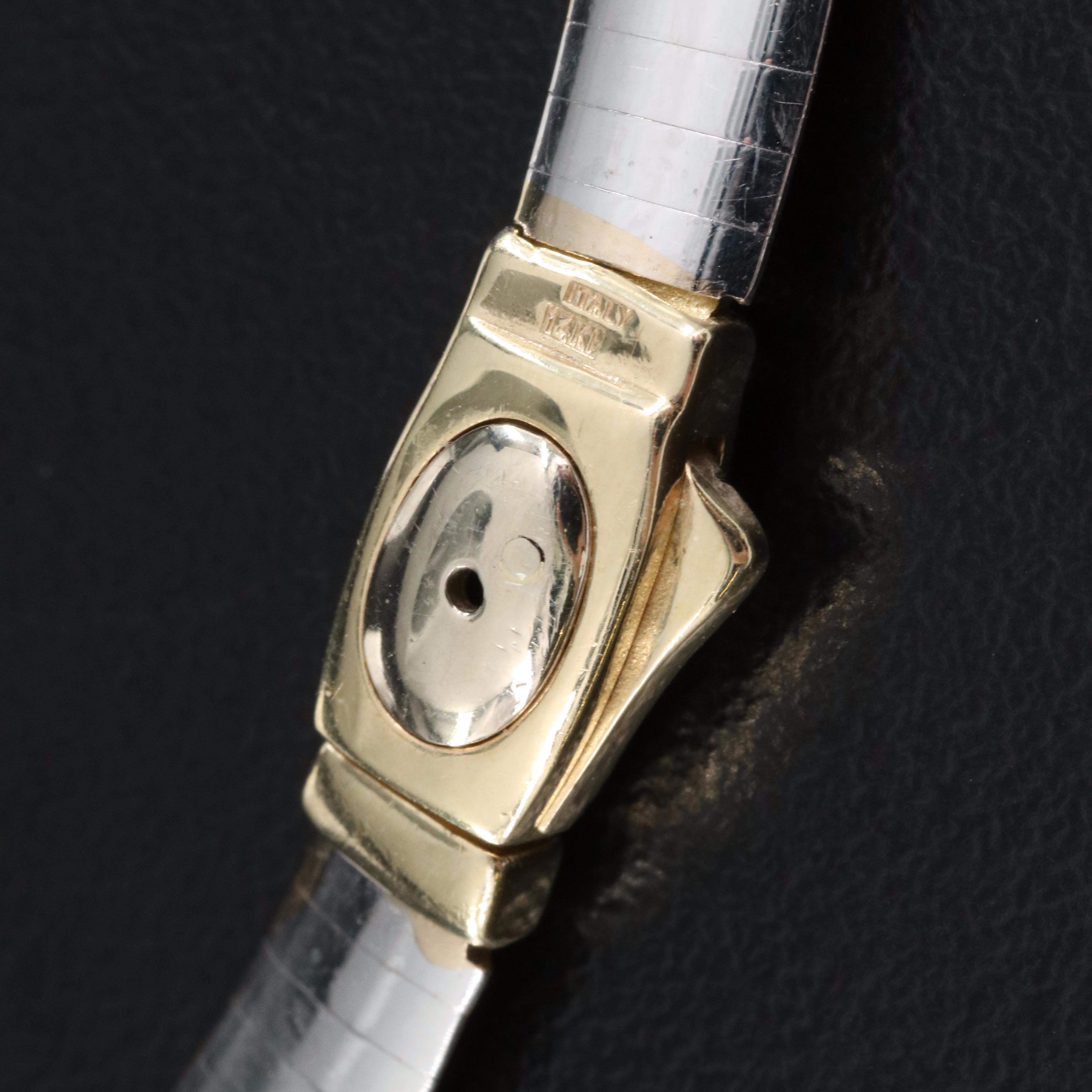 Italian 14K Two-Tone Reversible Omega Necklace