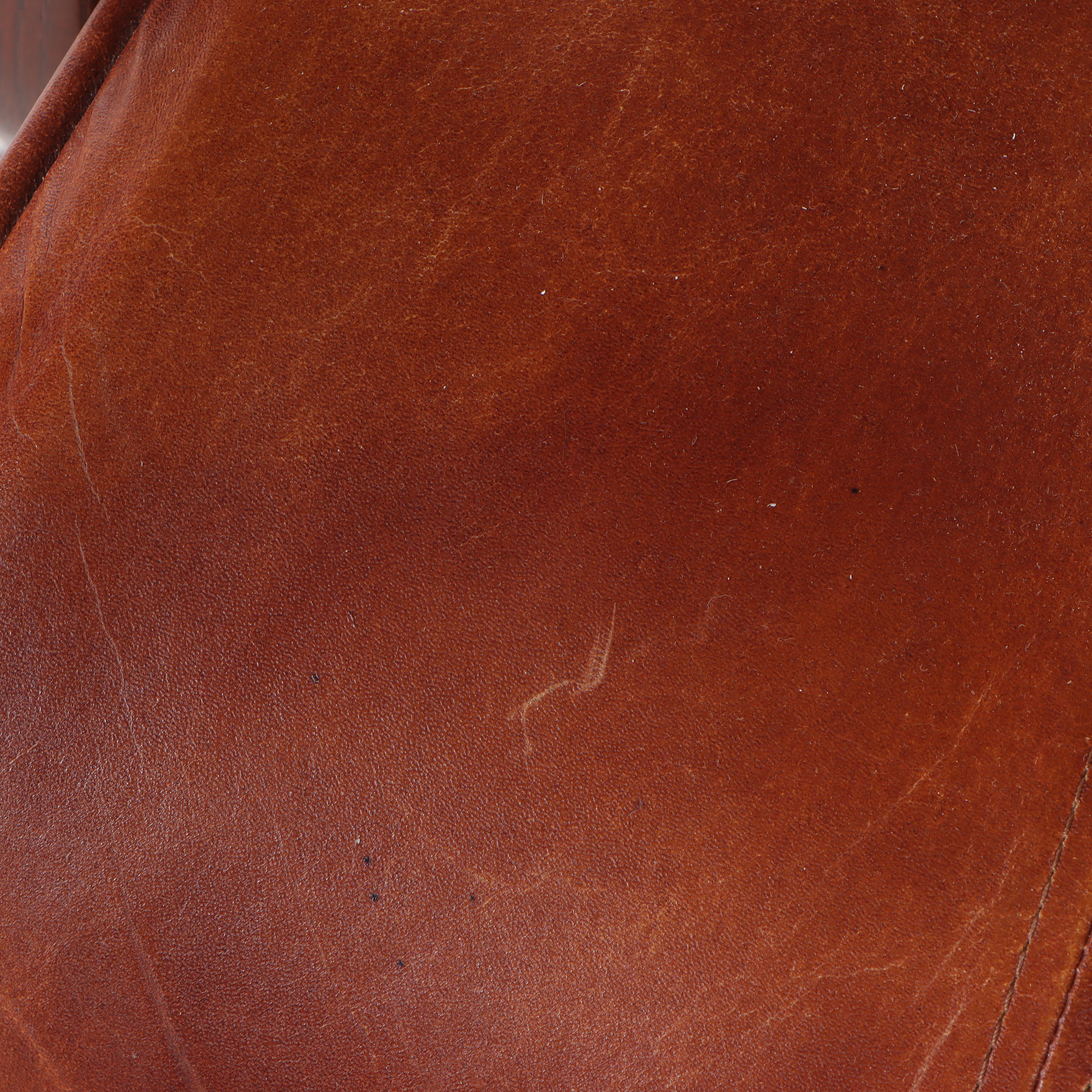 Oak and Leather Adjustable Executive Office Chair