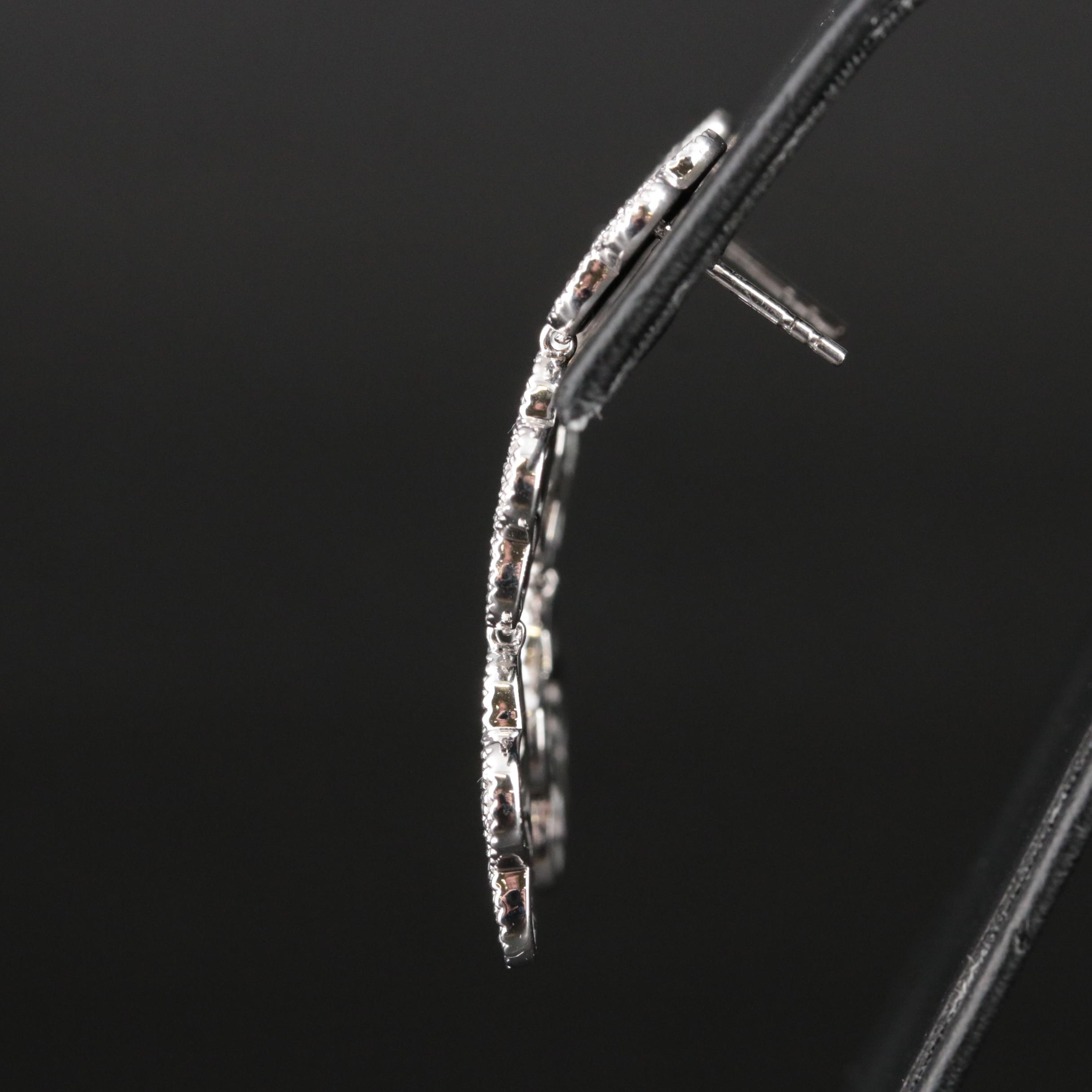 14K 2.61 CTW Diamond Triple Flower Earrings