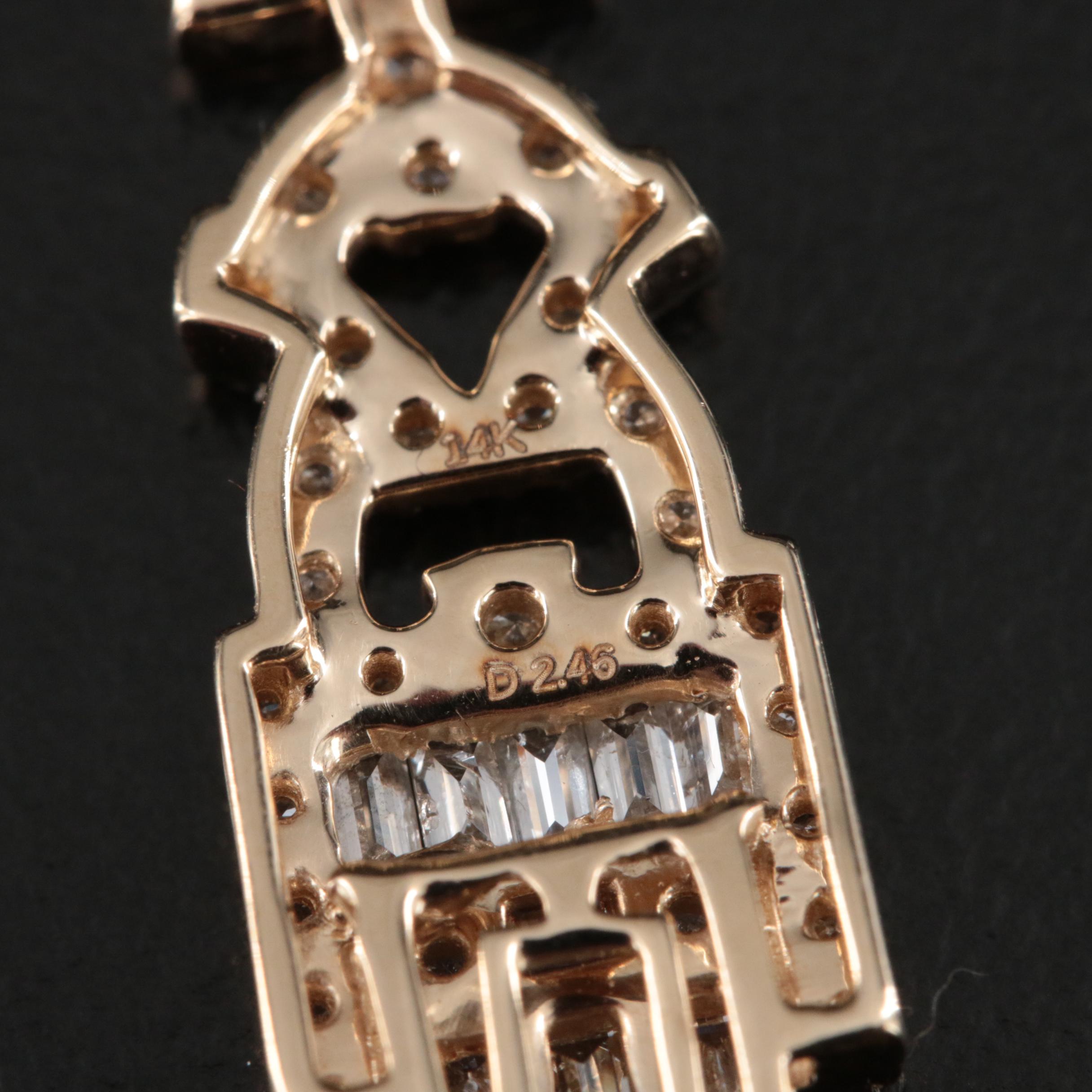 14K 2.46 CTW Diamond Earrings