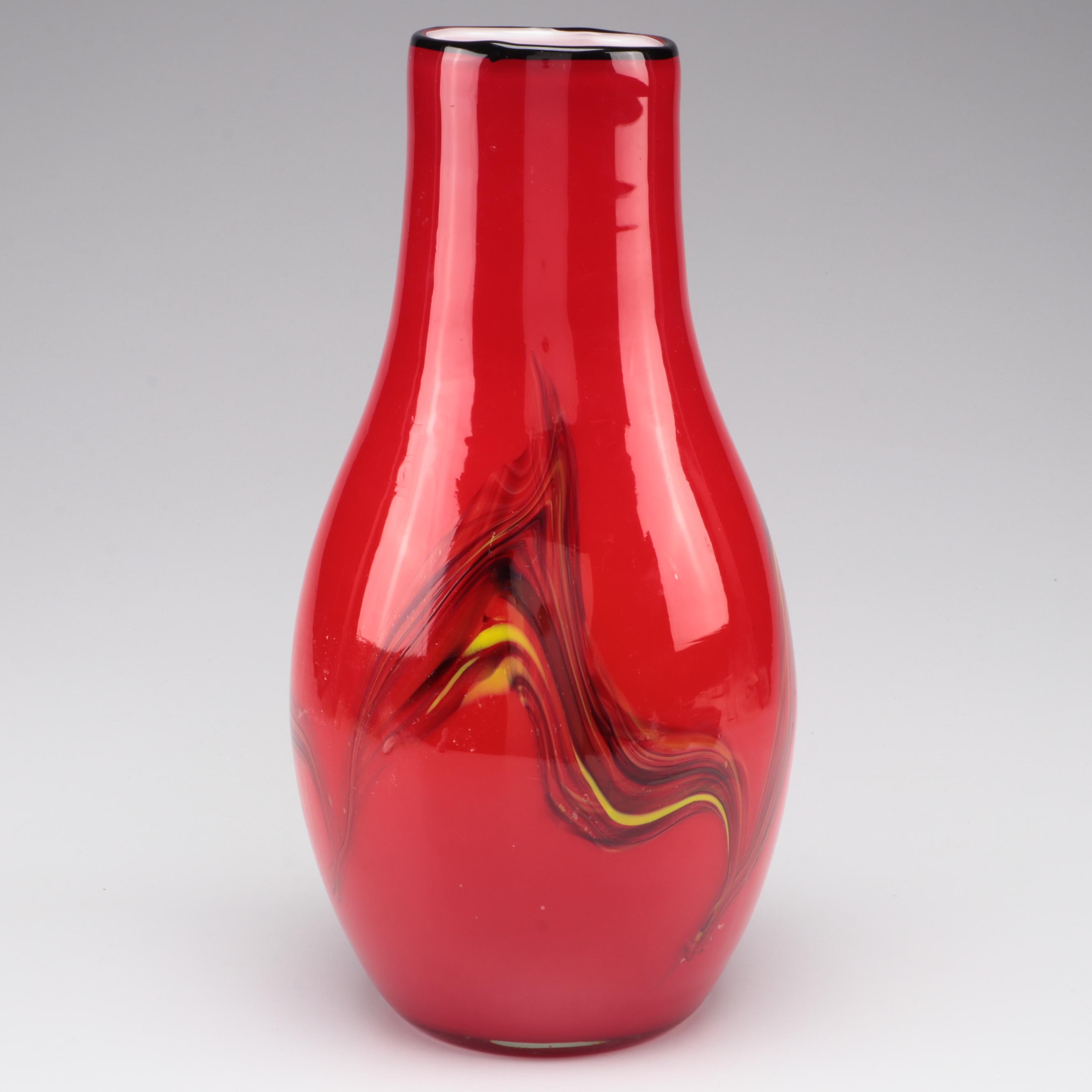 Blown Art Glass Vase