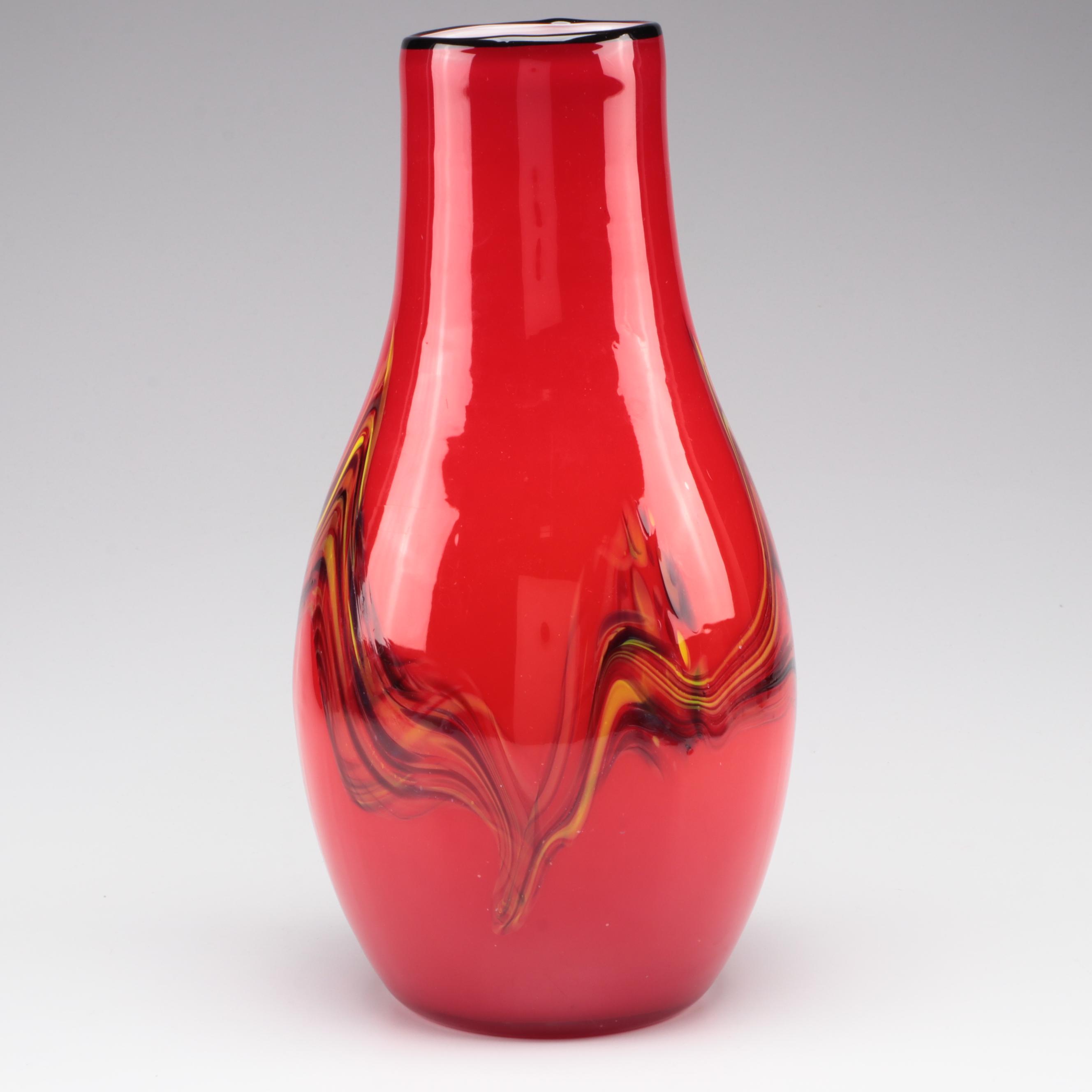 Blown Art Glass Vase