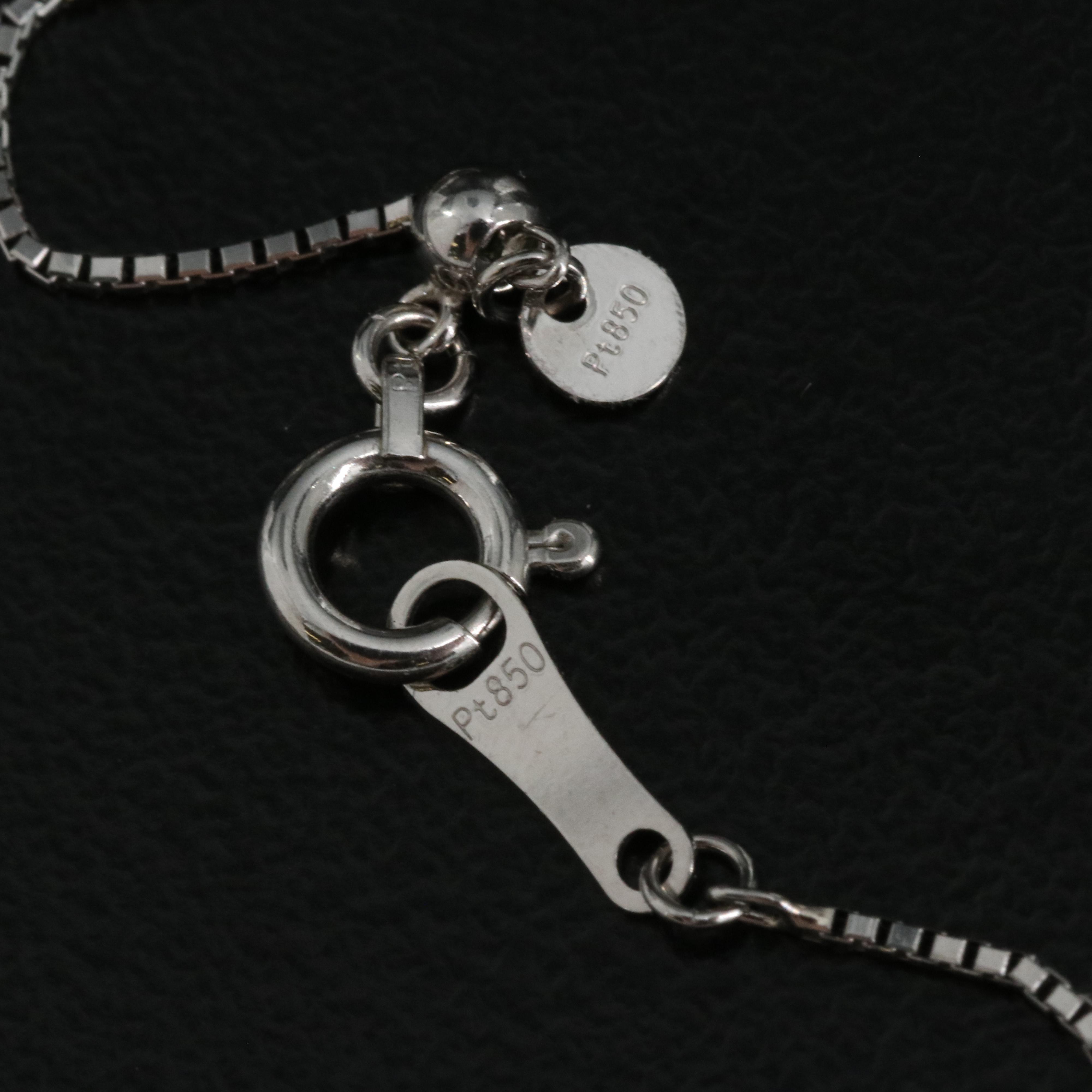 Platinum 1.64 CT Ceylon Sapphire and Diamond Pendant Necklace with GIA Report