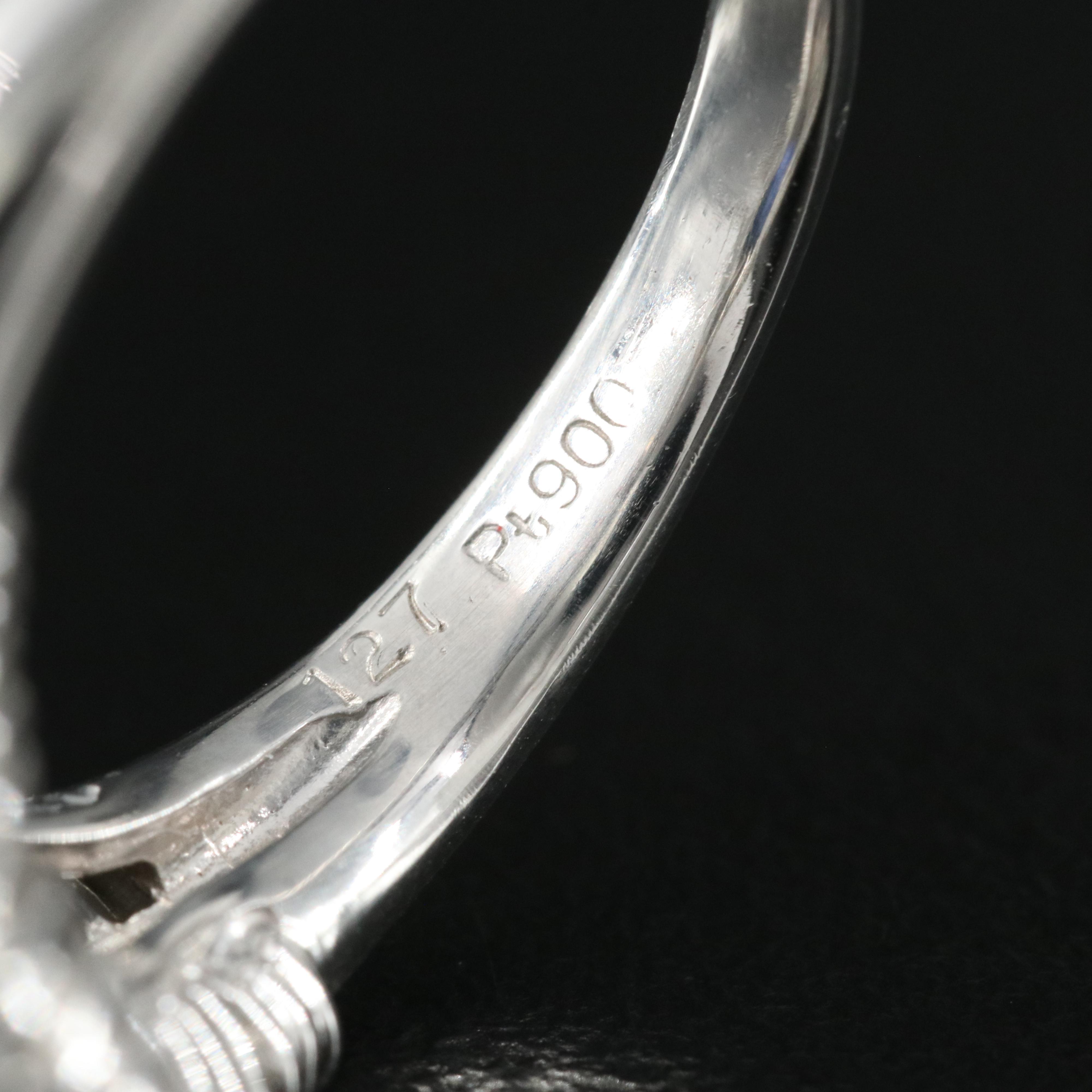 Platinum 2.33 CT Ceylon Sapphire and 1.27 CTW Diamond Ring with GIA Report