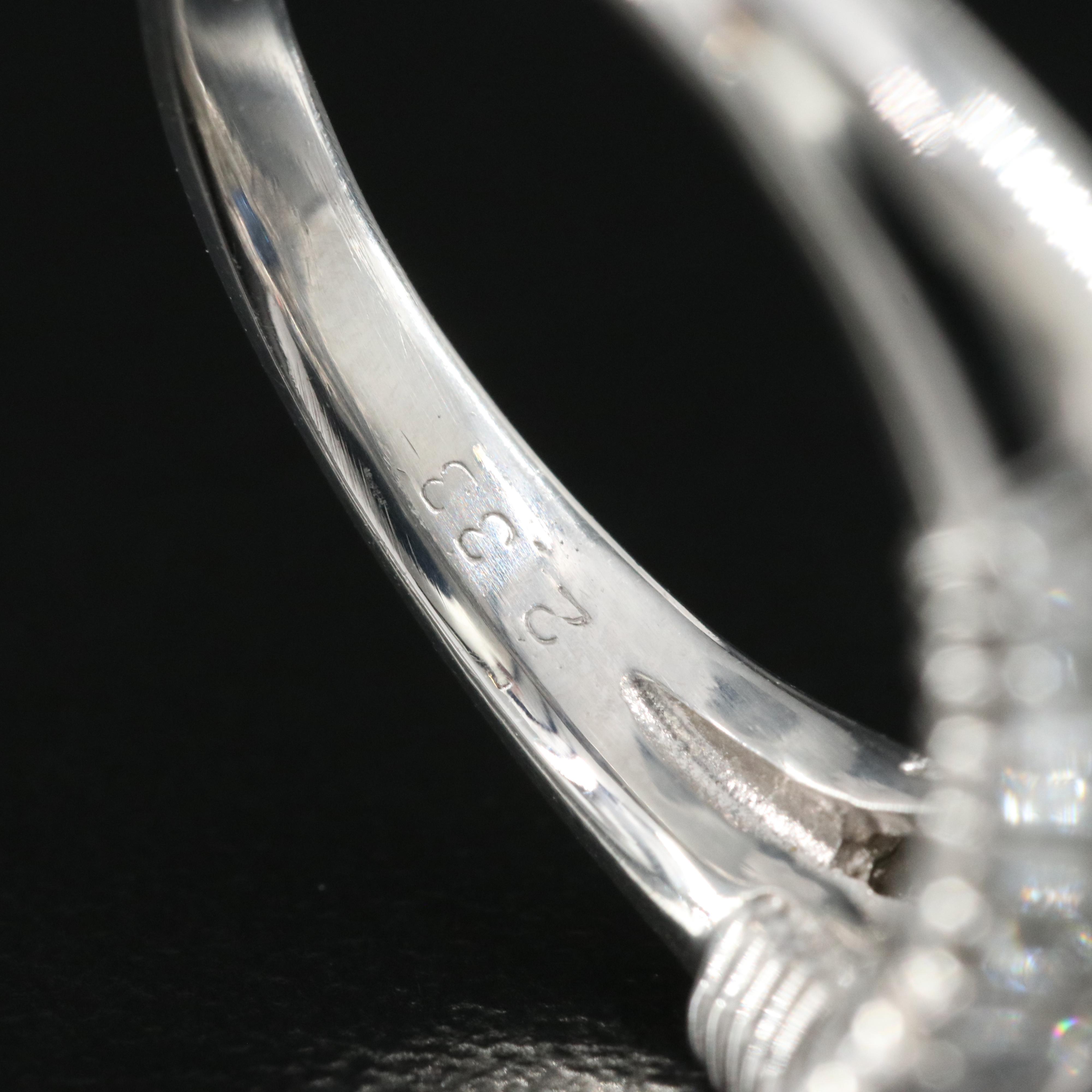 Platinum 2.33 CT Ceylon Sapphire and 1.27 CTW Diamond Ring with GIA Report