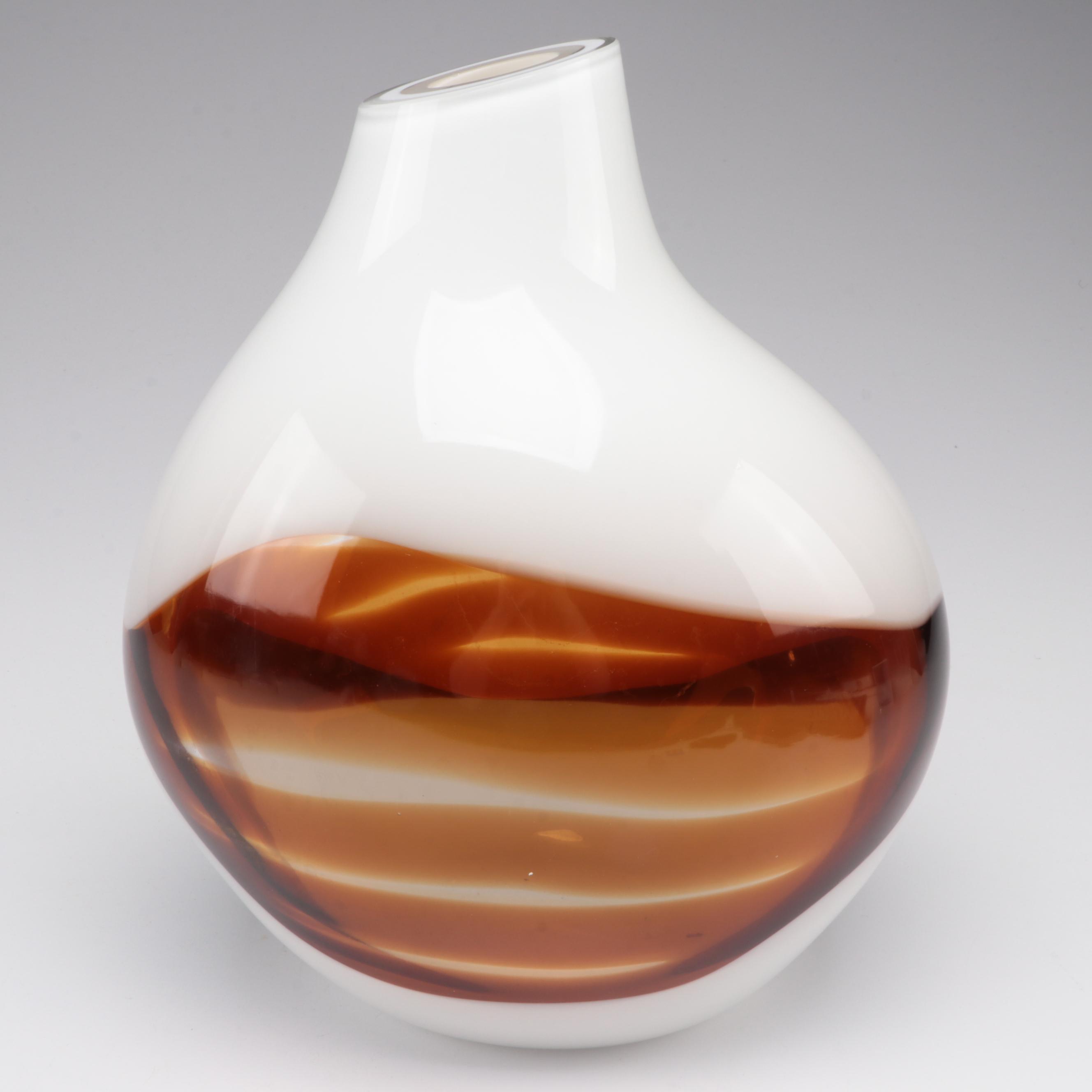 ITMGG24474 Seguso for Ultima Blown Cased Art Glass Vase