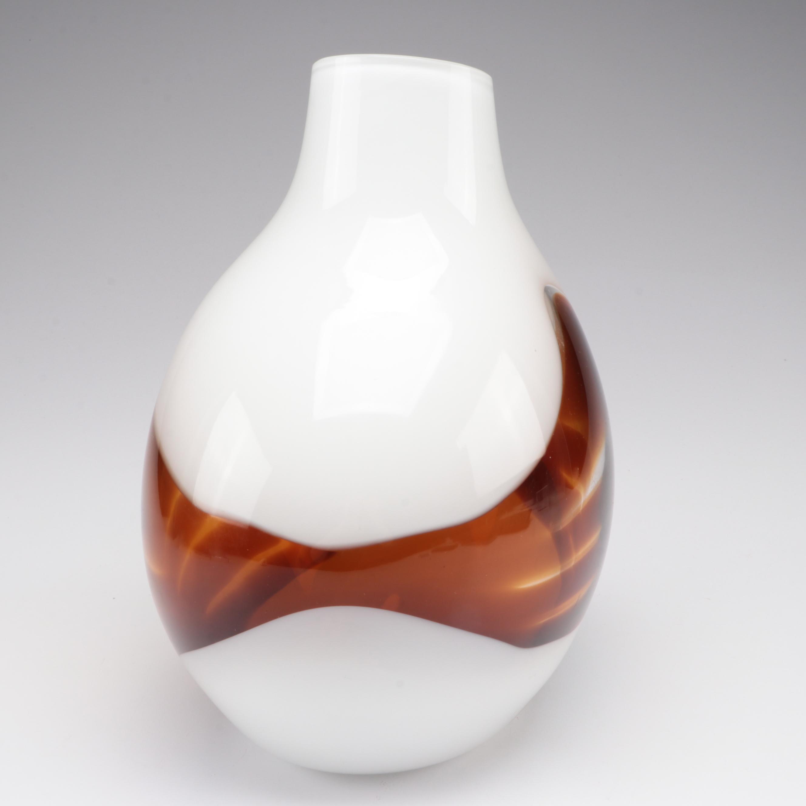 ITMGG24474 Seguso for Ultima Blown Cased Art Glass Vase