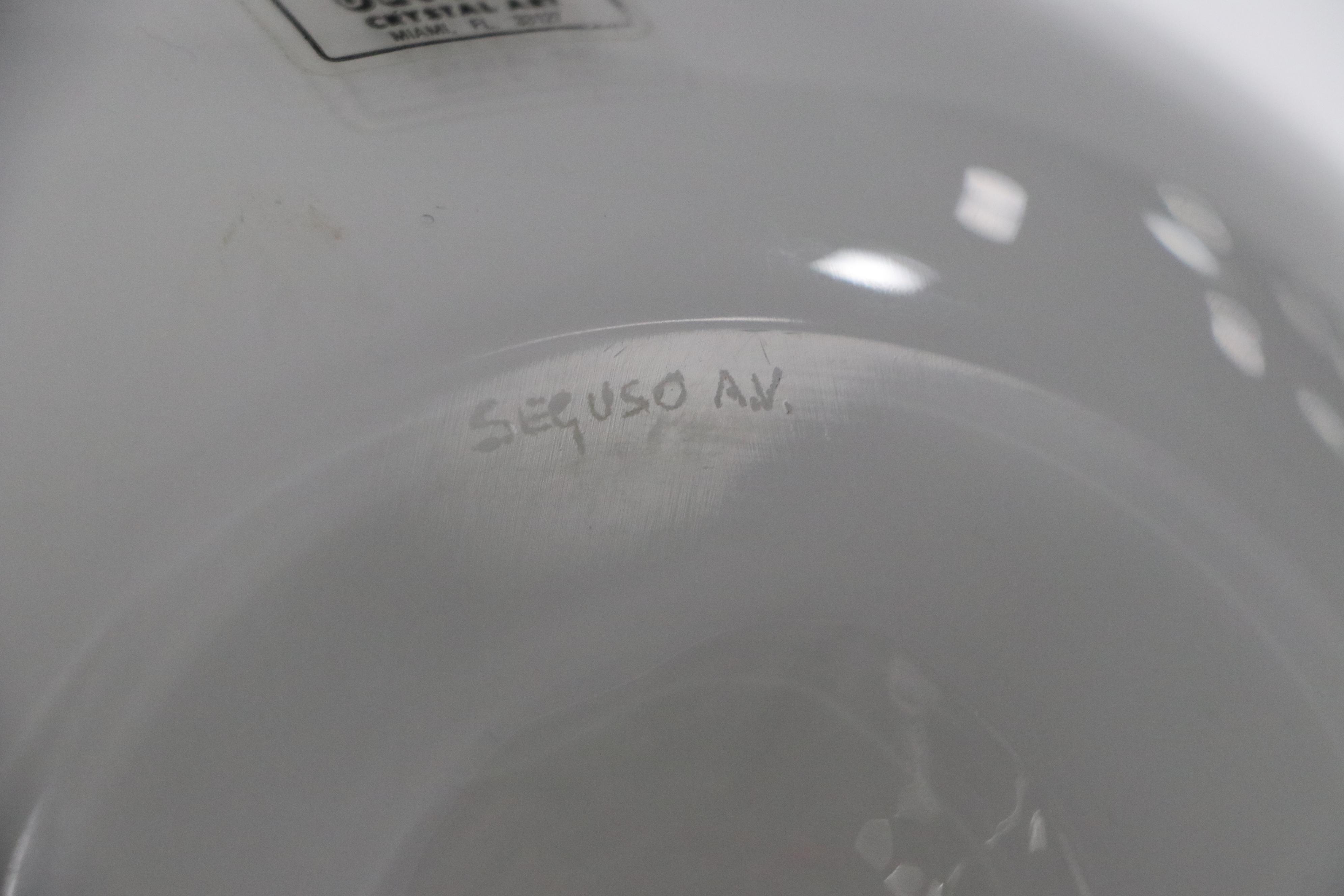 ITMGG24474 Seguso for Ultima Blown Cased Art Glass Vase