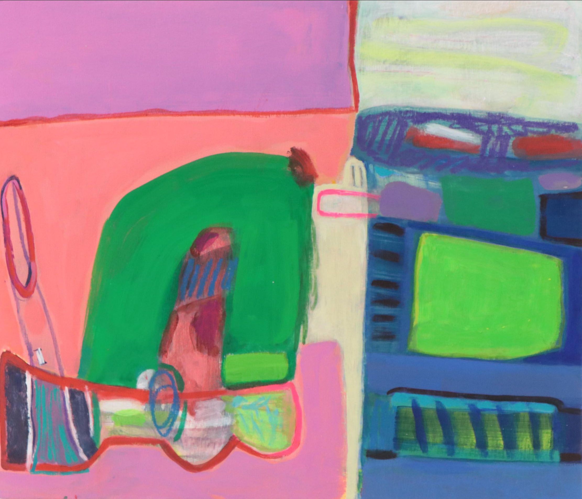 Rhee Lightner Acrylic Painting "Traveling Home," 2022