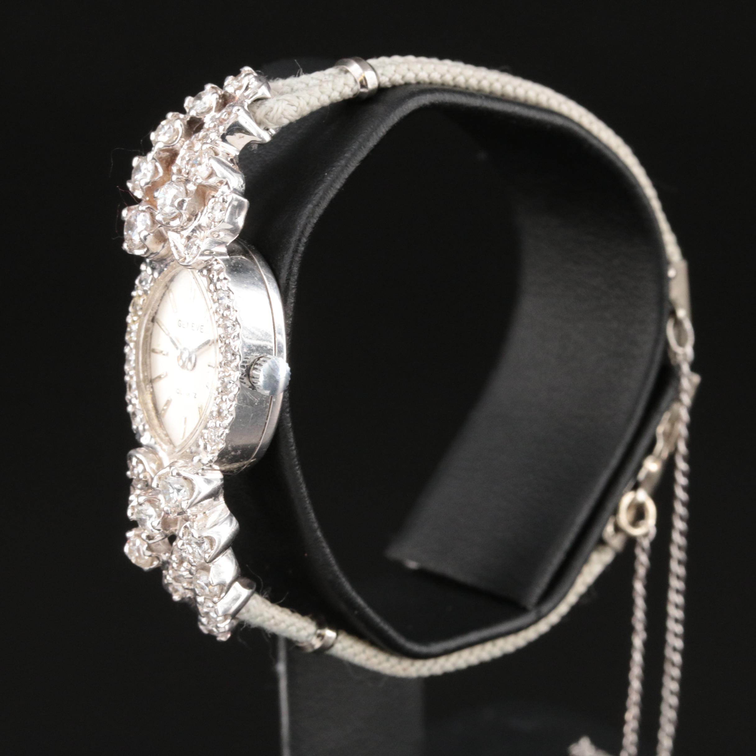 14K Geneve Quartz, 1.51 CTW Diamond Watch