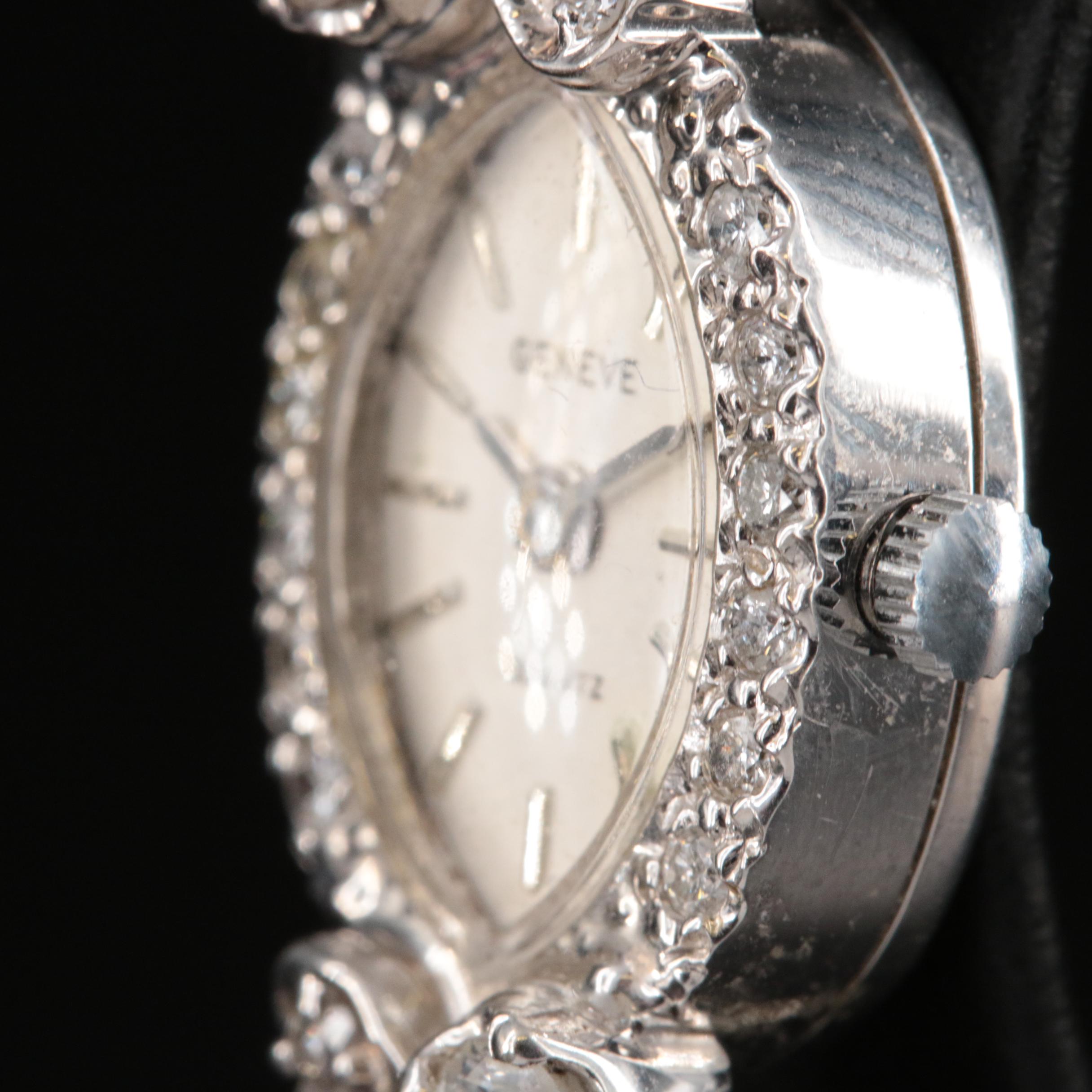 14K Geneve Quartz, 1.51 CTW Diamond Watch