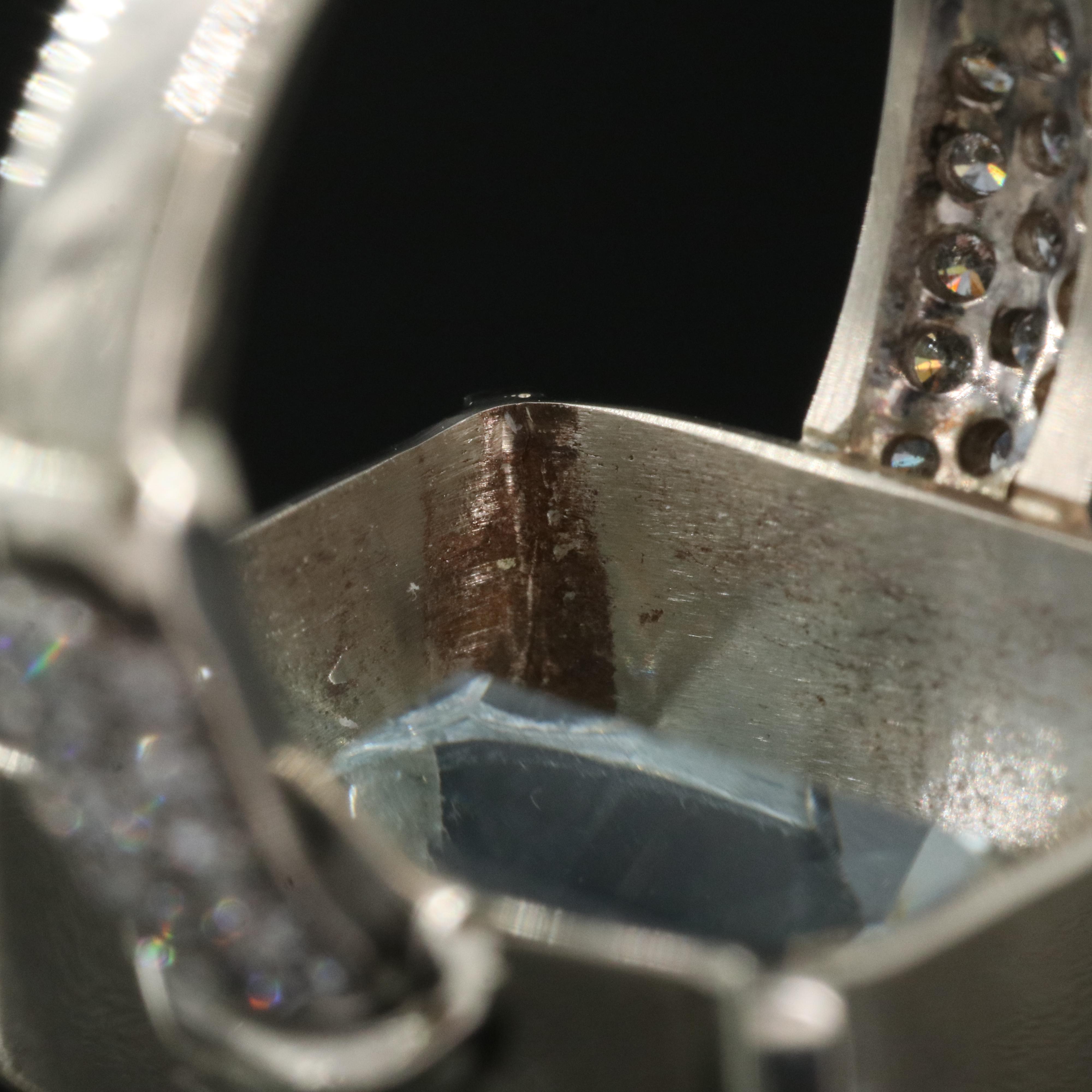 14K 23.60 CT Aquamarine and Diamond Ring