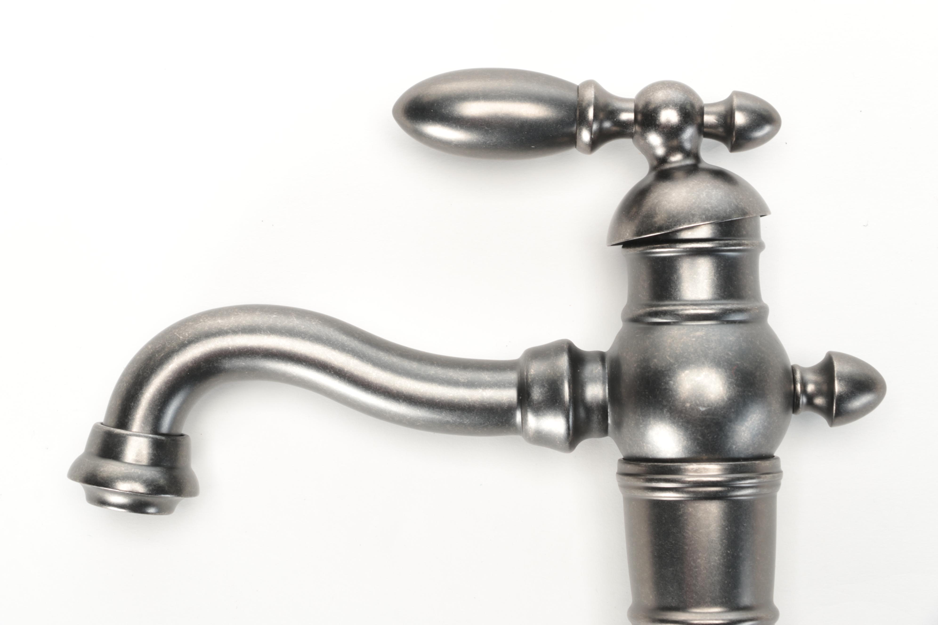 Delta Aged Pewter Victorian Single Handle Vessel Faucets