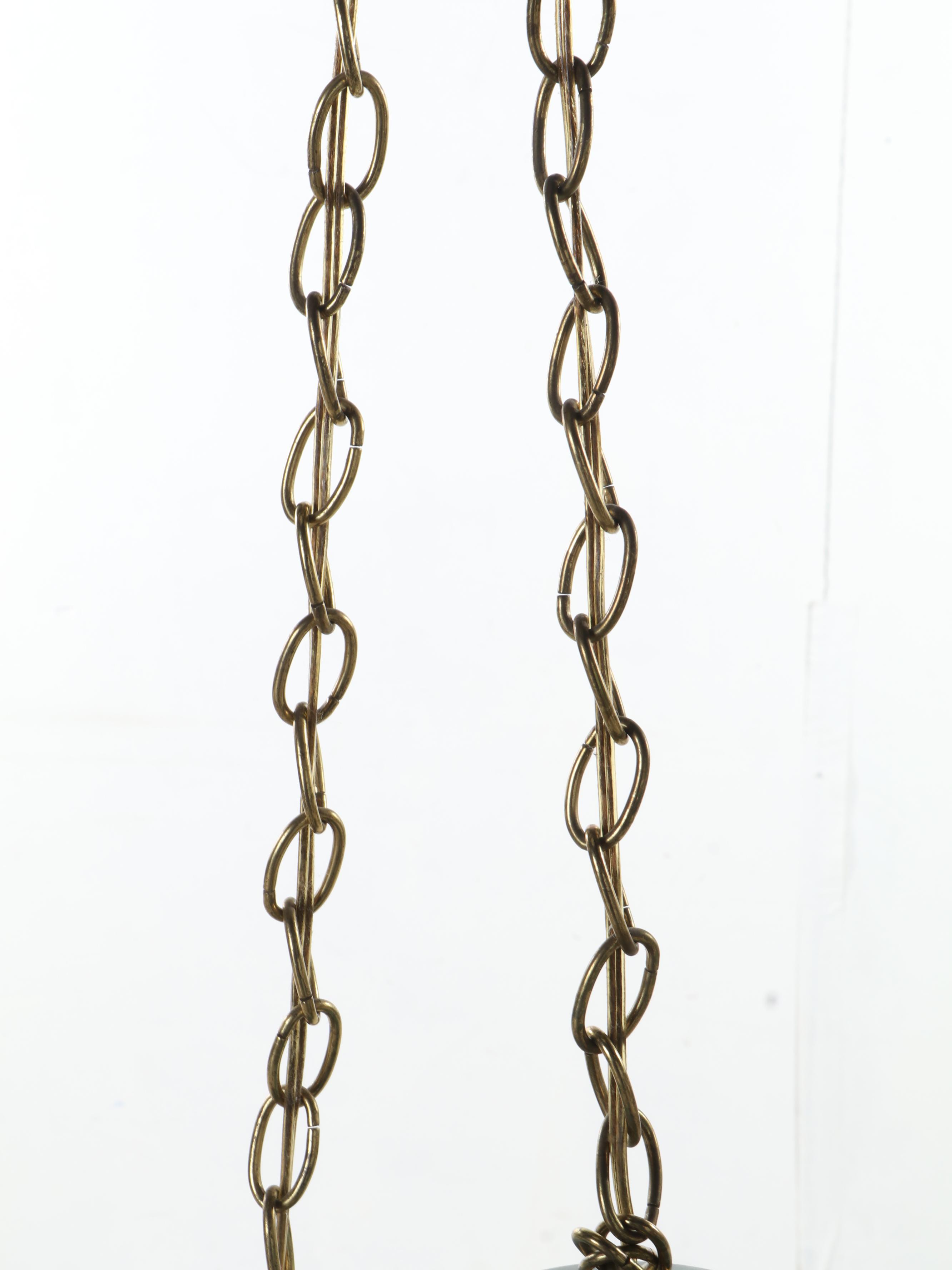 Pair of Engineered Wood Pierced Pendant Lamps, Late 20th Century