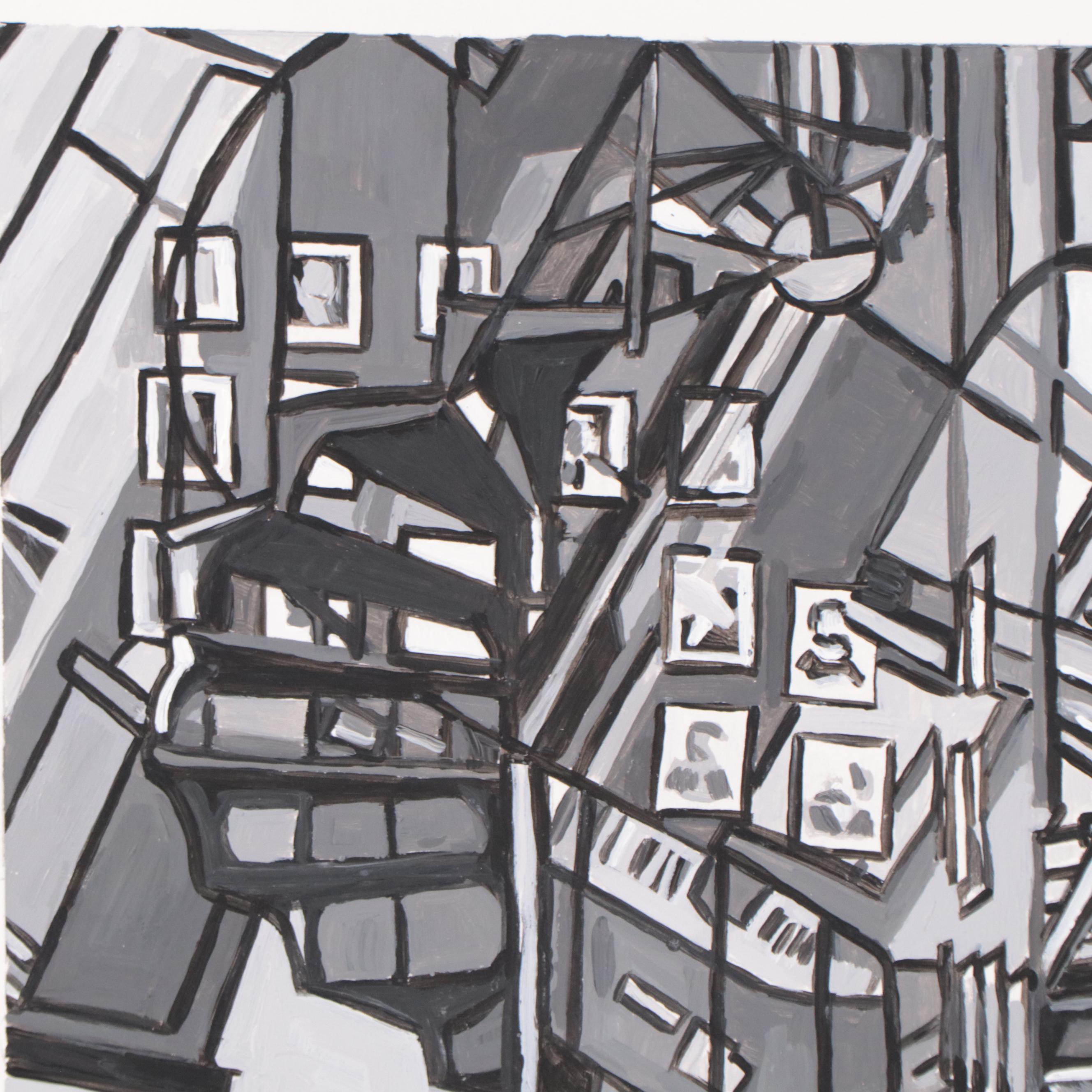 Rhee Lightner Acrylic Painting "The Mercantile Library," 2016