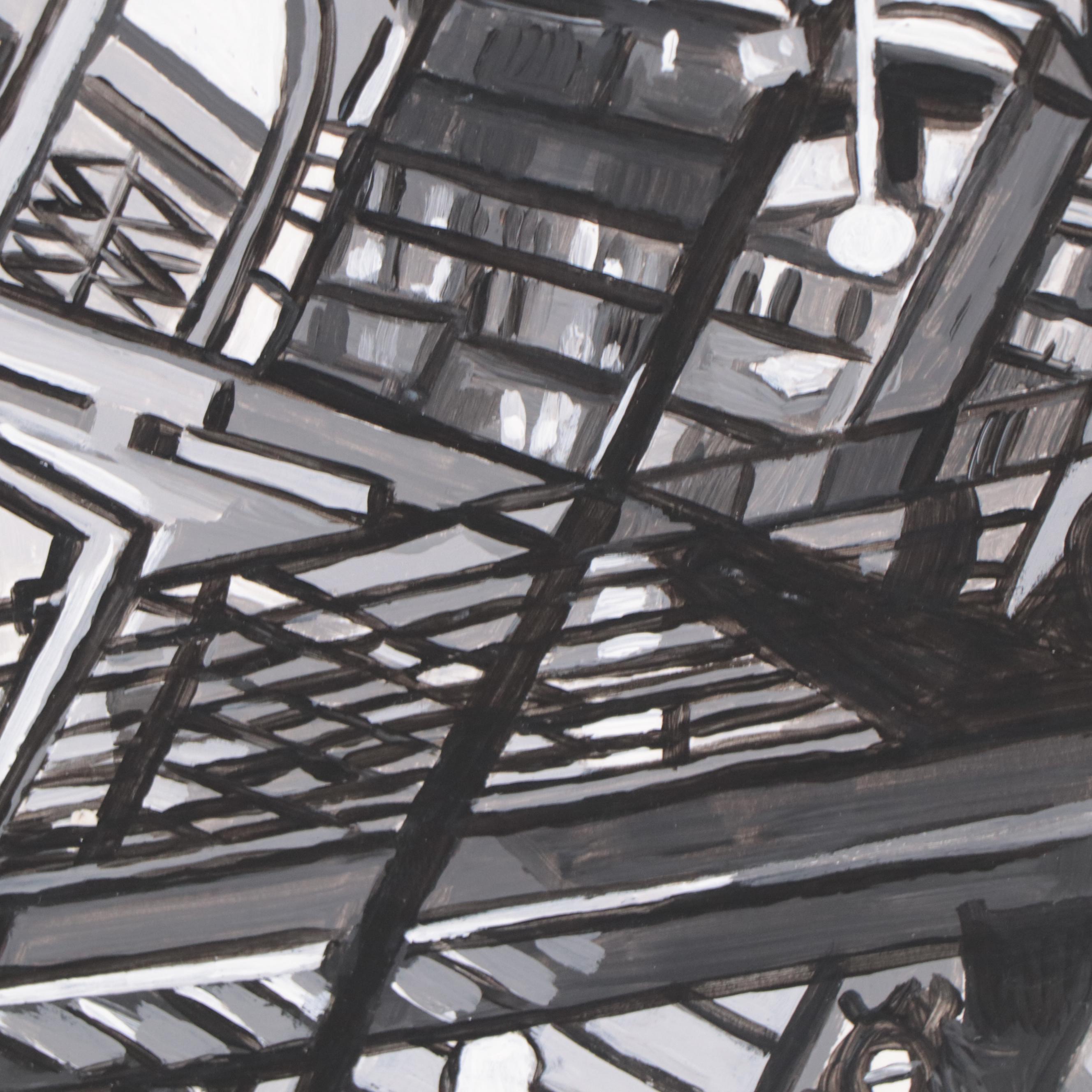 Rhee Lightner Acrylic Painting "The Mercantile Library," 2016