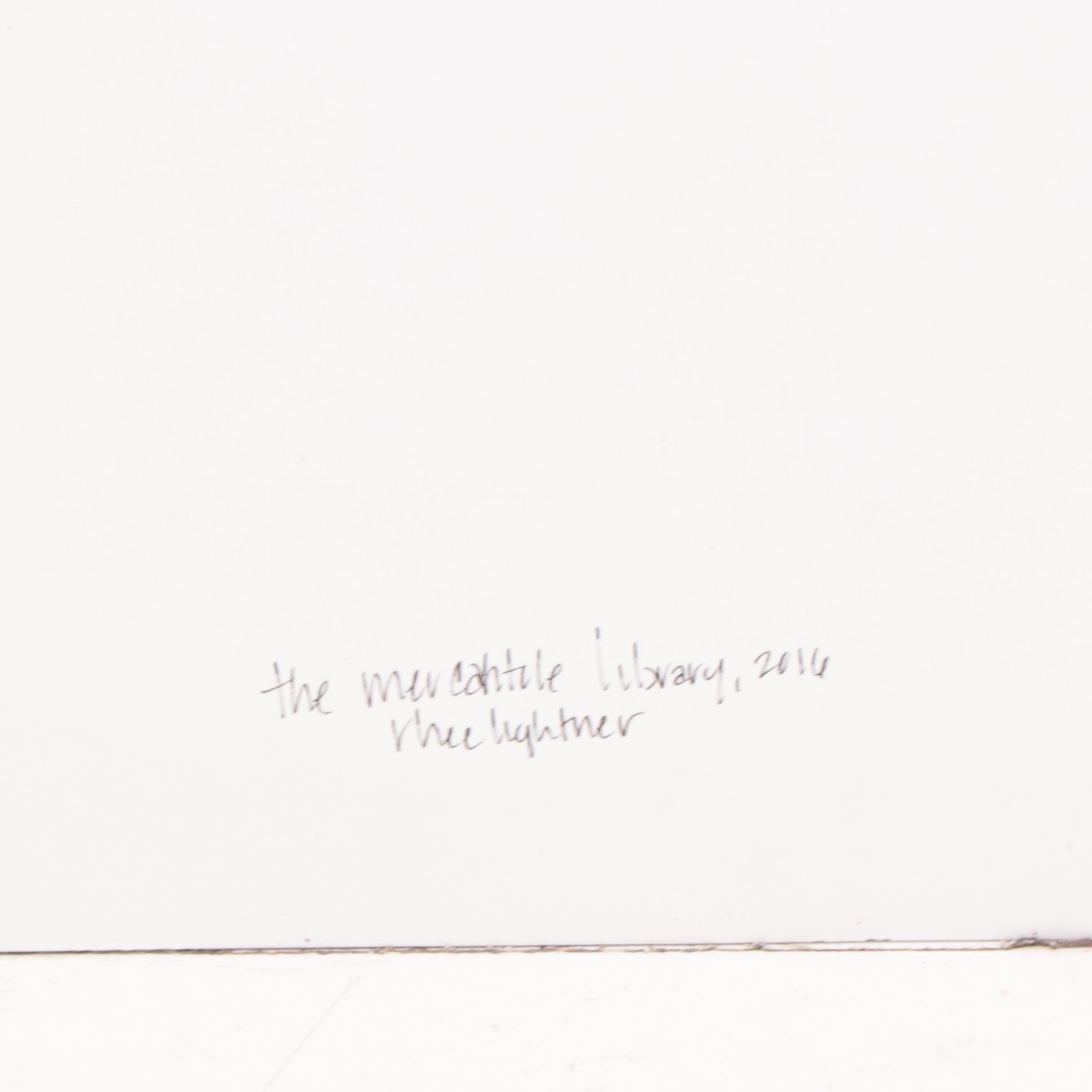 Rhee Lightner Acrylic Painting "The Mercantile Library," 2016