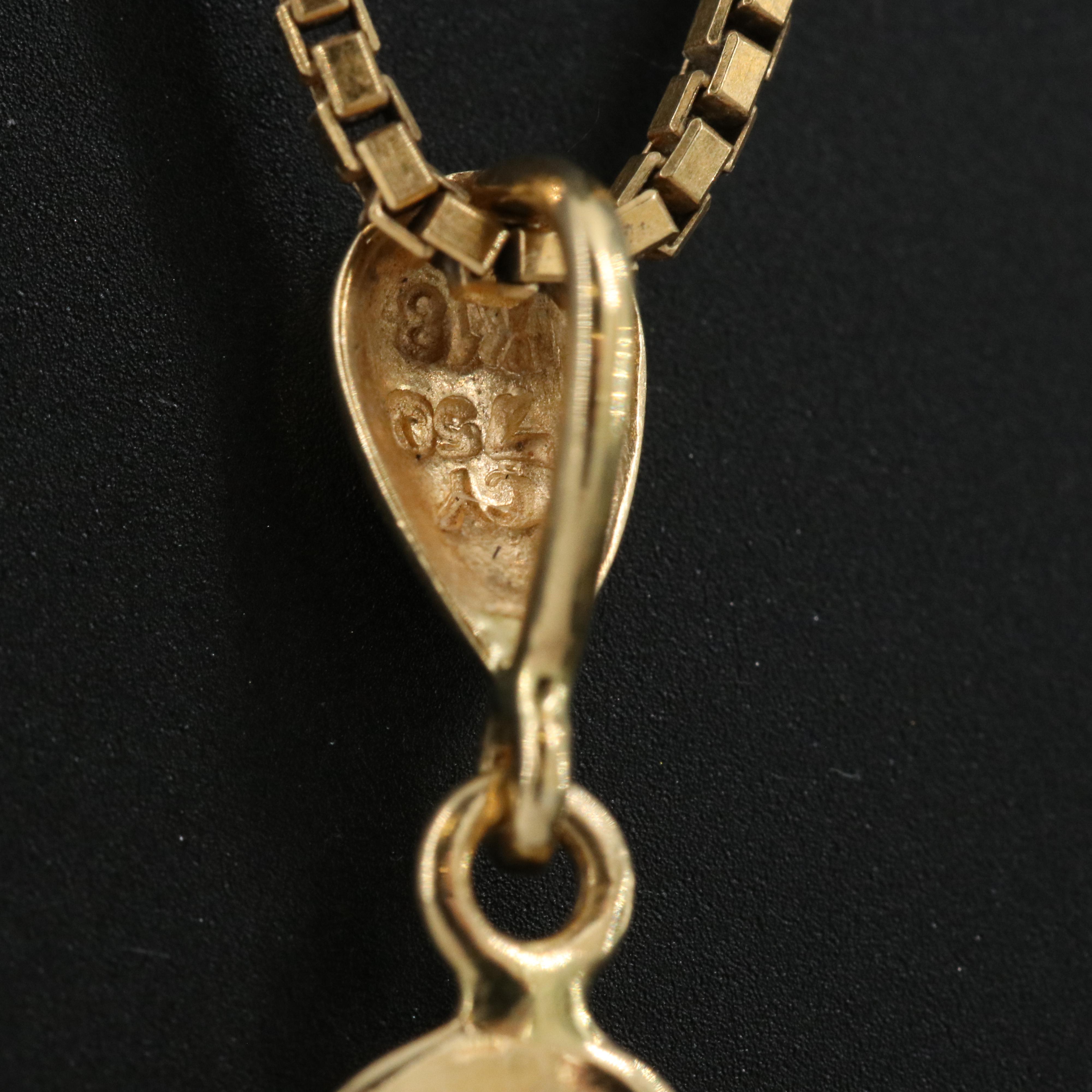 18K Boulder Opal Pendant Necklace