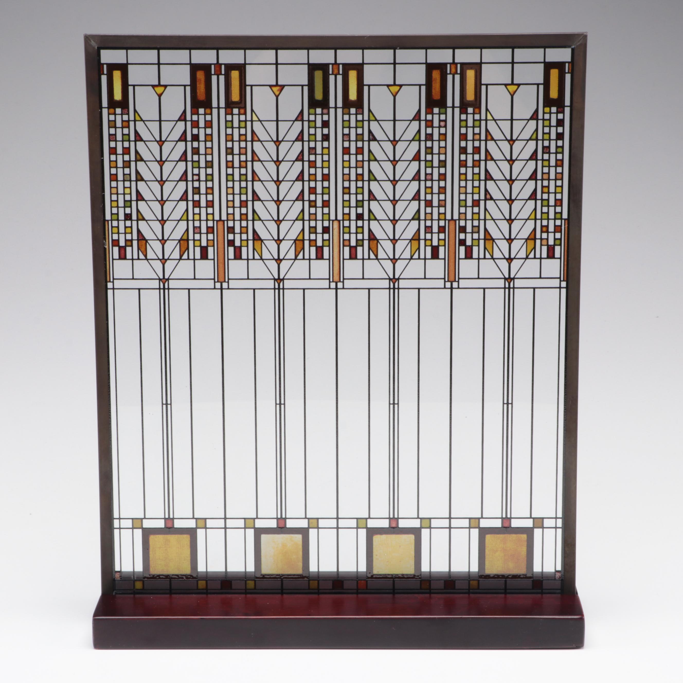 Reproduction Stained Window After Frank Lloyd Wright's Darwin D. Martin House