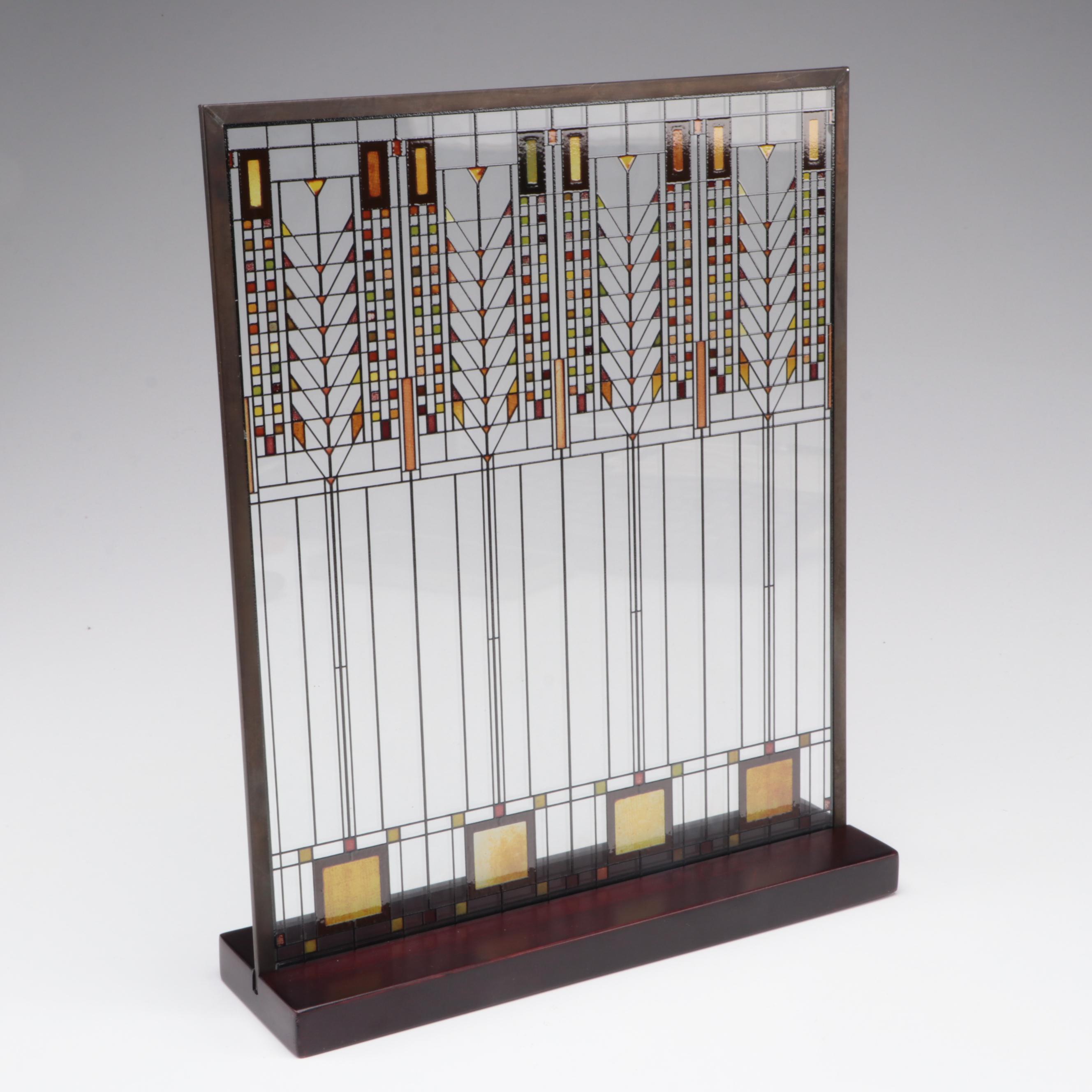 Reproduction Stained Window After Frank Lloyd Wright's Darwin D. Martin House