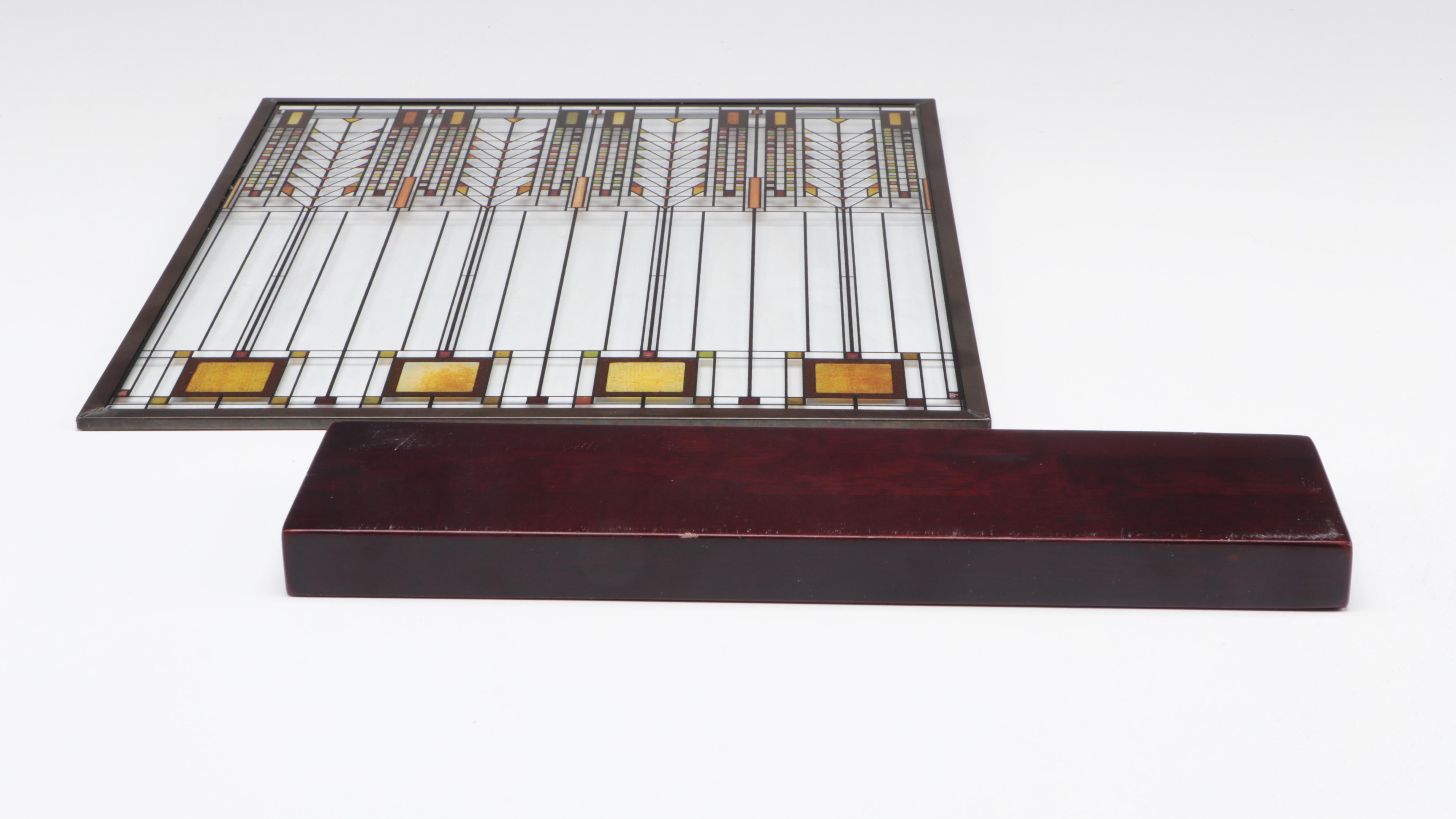 Reproduction Stained Window After Frank Lloyd Wright's Darwin D. Martin House