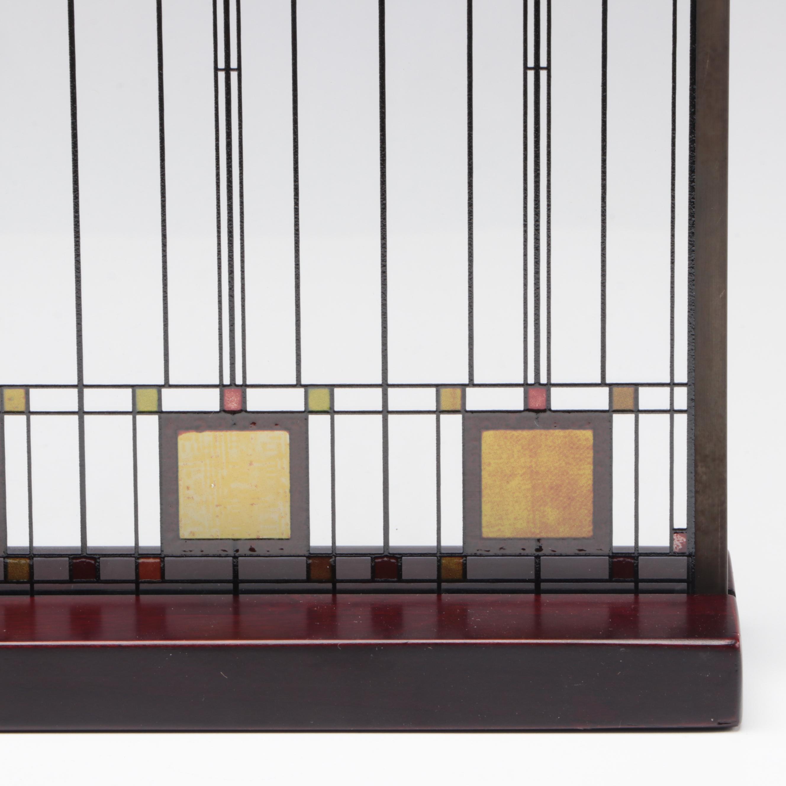 Reproduction Stained Window After Frank Lloyd Wright's Darwin D. Martin House