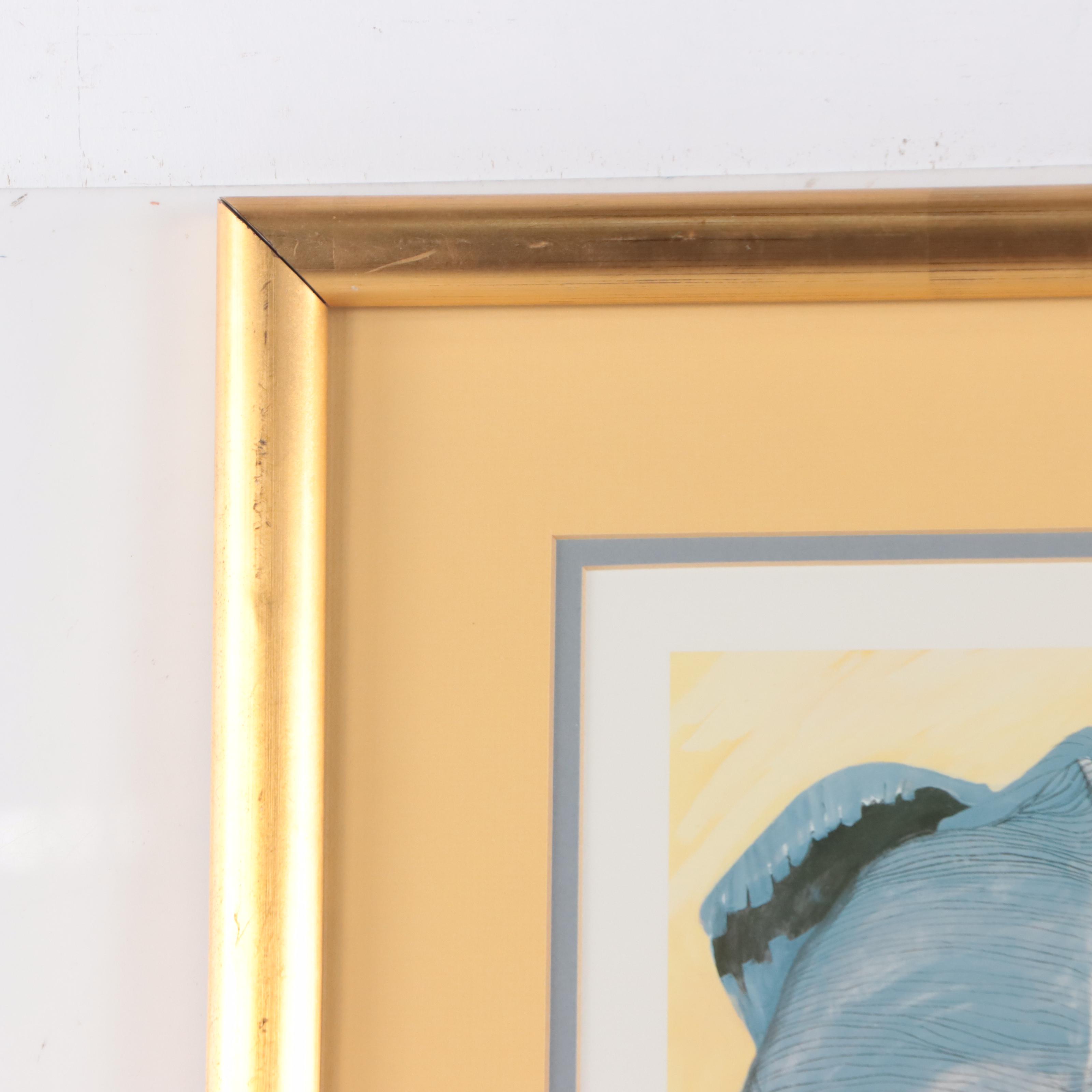 Betsey M. Fowler Offset Lithograph of Elephants "Pals"