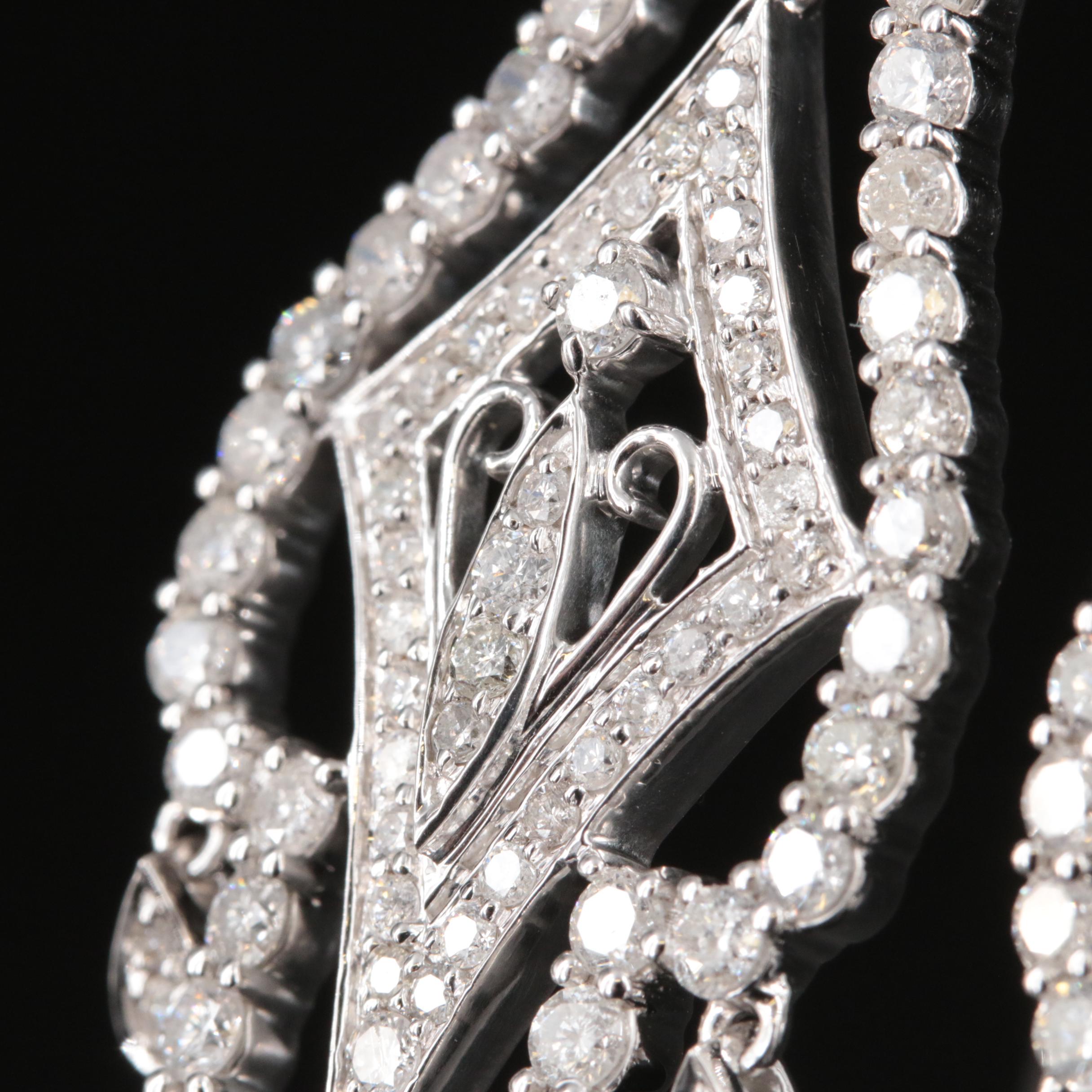 14K 4.75 CTW Diamond Chandelier Earrings