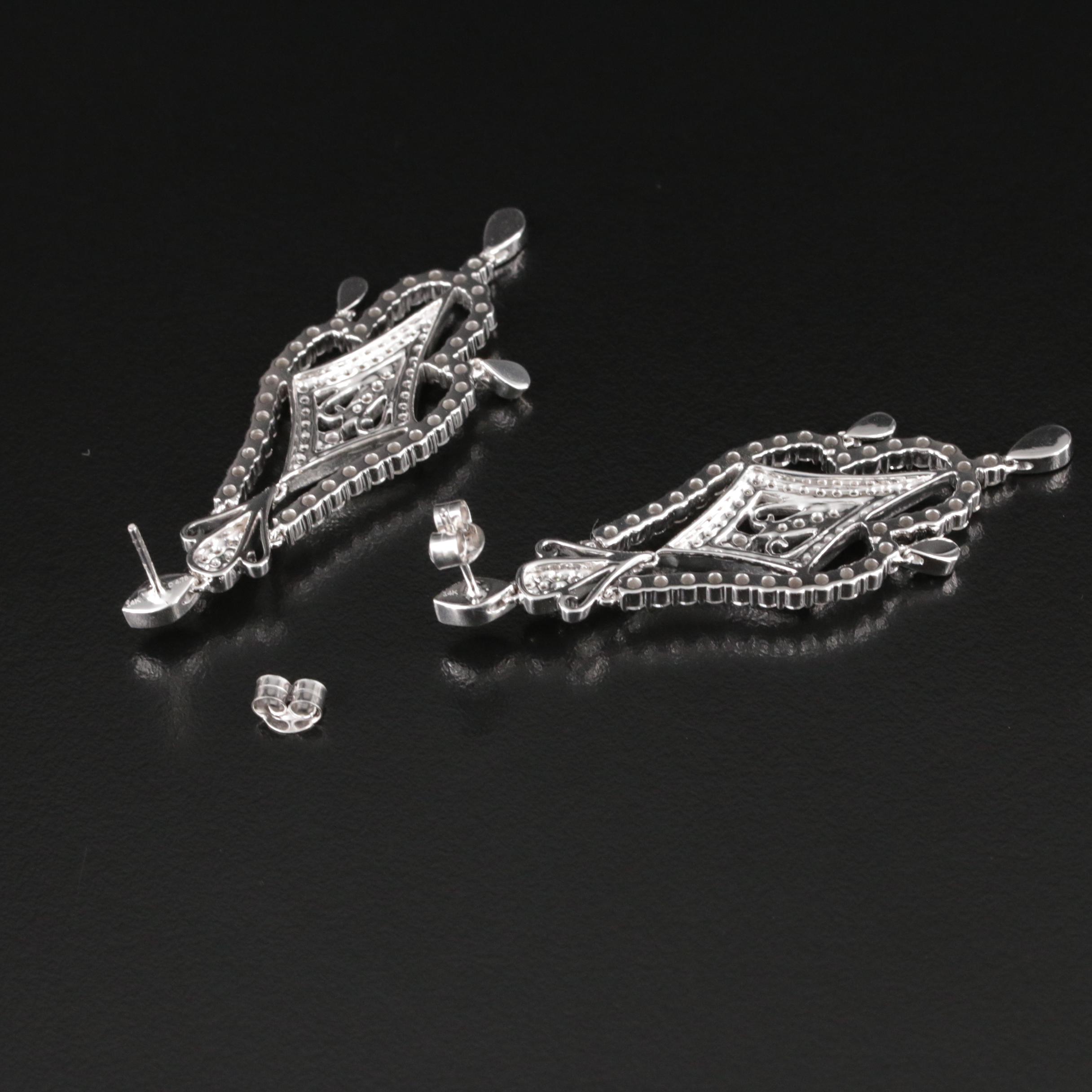 14K 4.75 CTW Diamond Chandelier Earrings