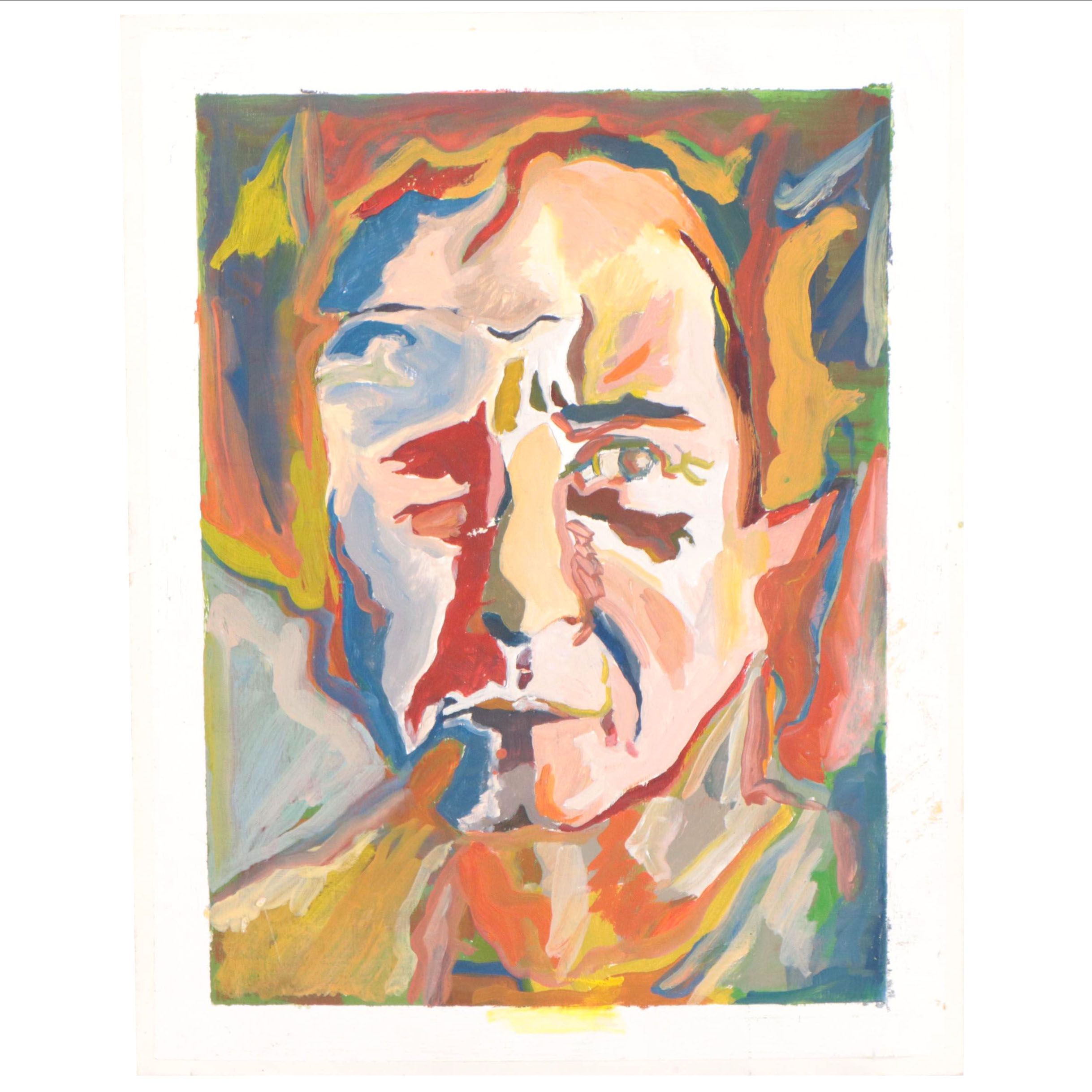 Rhee Lightner Acrylic Portrait "Harvey Keitel," 1998