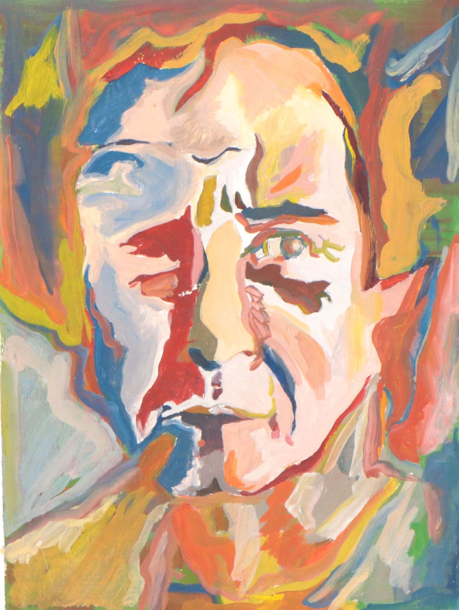 Rhee Lightner Acrylic Portrait "Harvey Keitel," 1998
