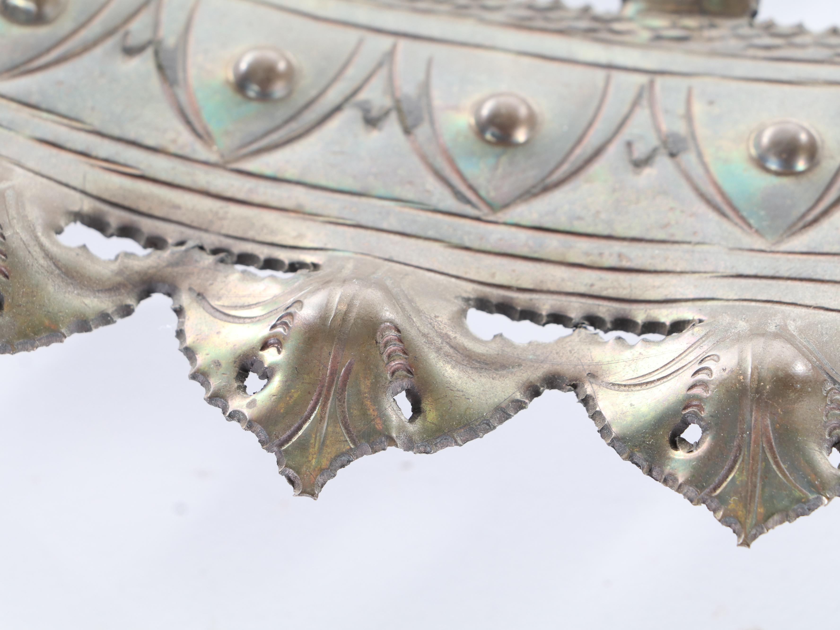 Bronzed Metal Wall Medallion, Contemporary