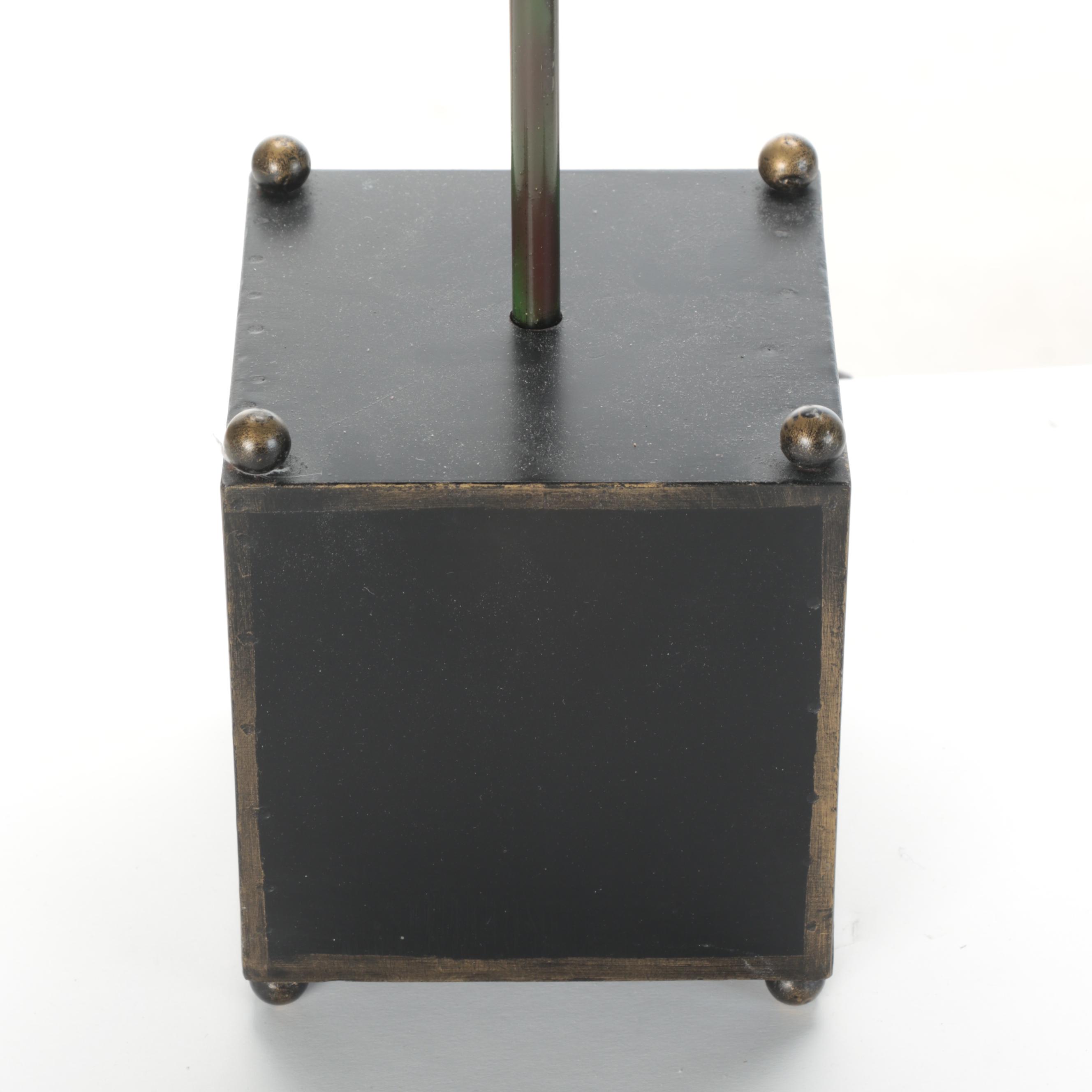 Pair of Easter Themed Topiary Console Lamps, 20th Century