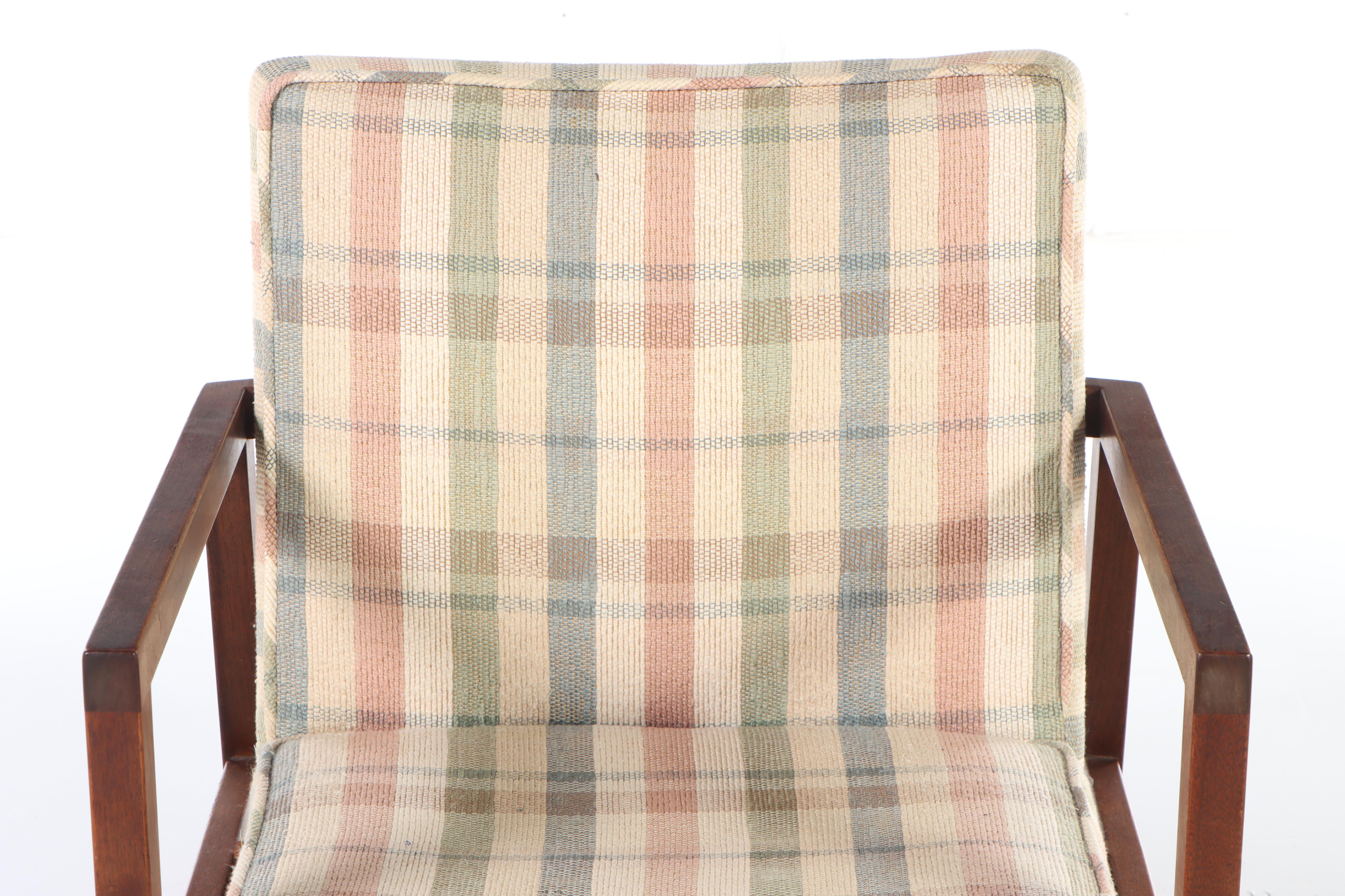 Pair of George Nelson for Herman Miller Walnut Open Armchairs