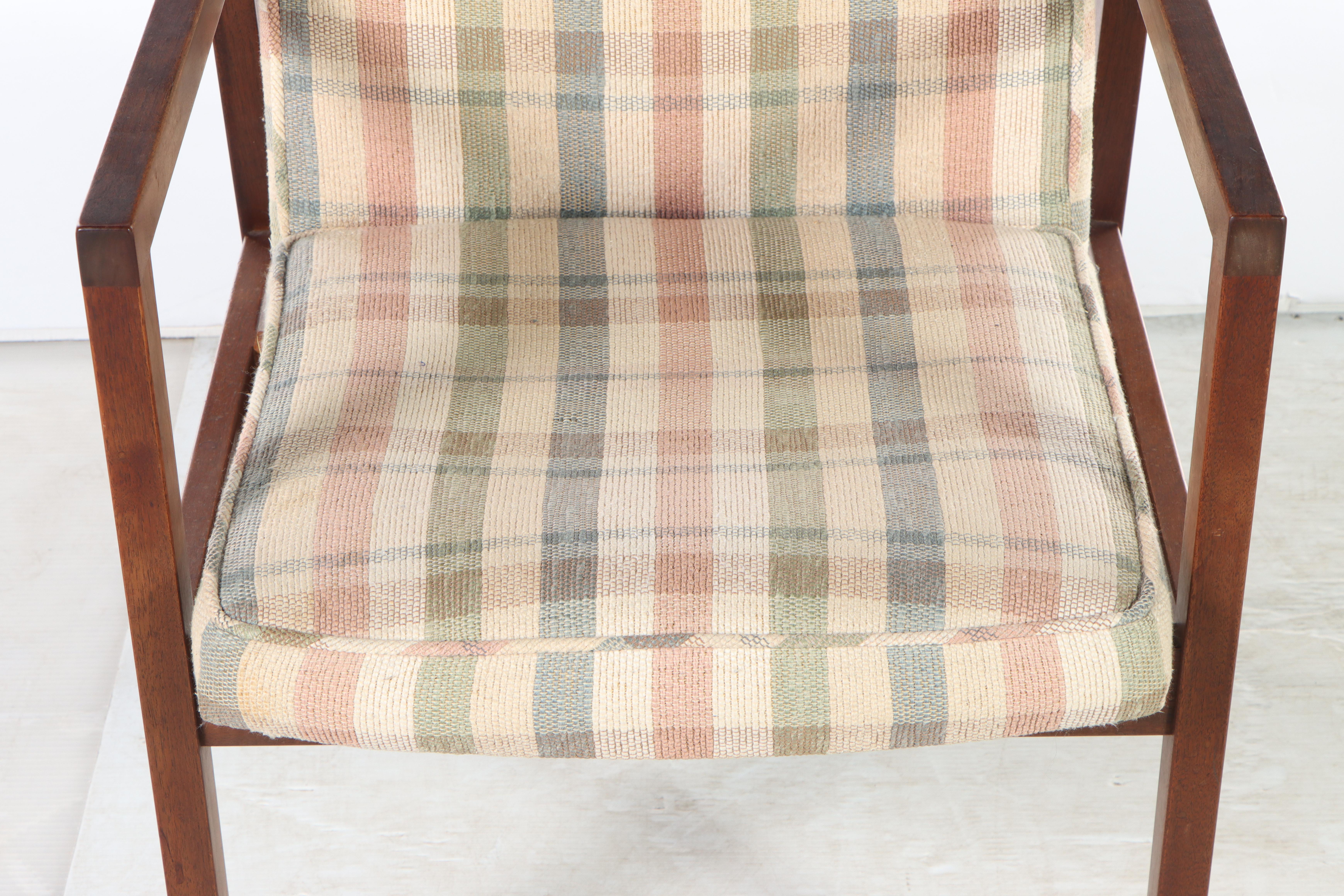 Pair of George Nelson for Herman Miller Walnut Open Armchairs