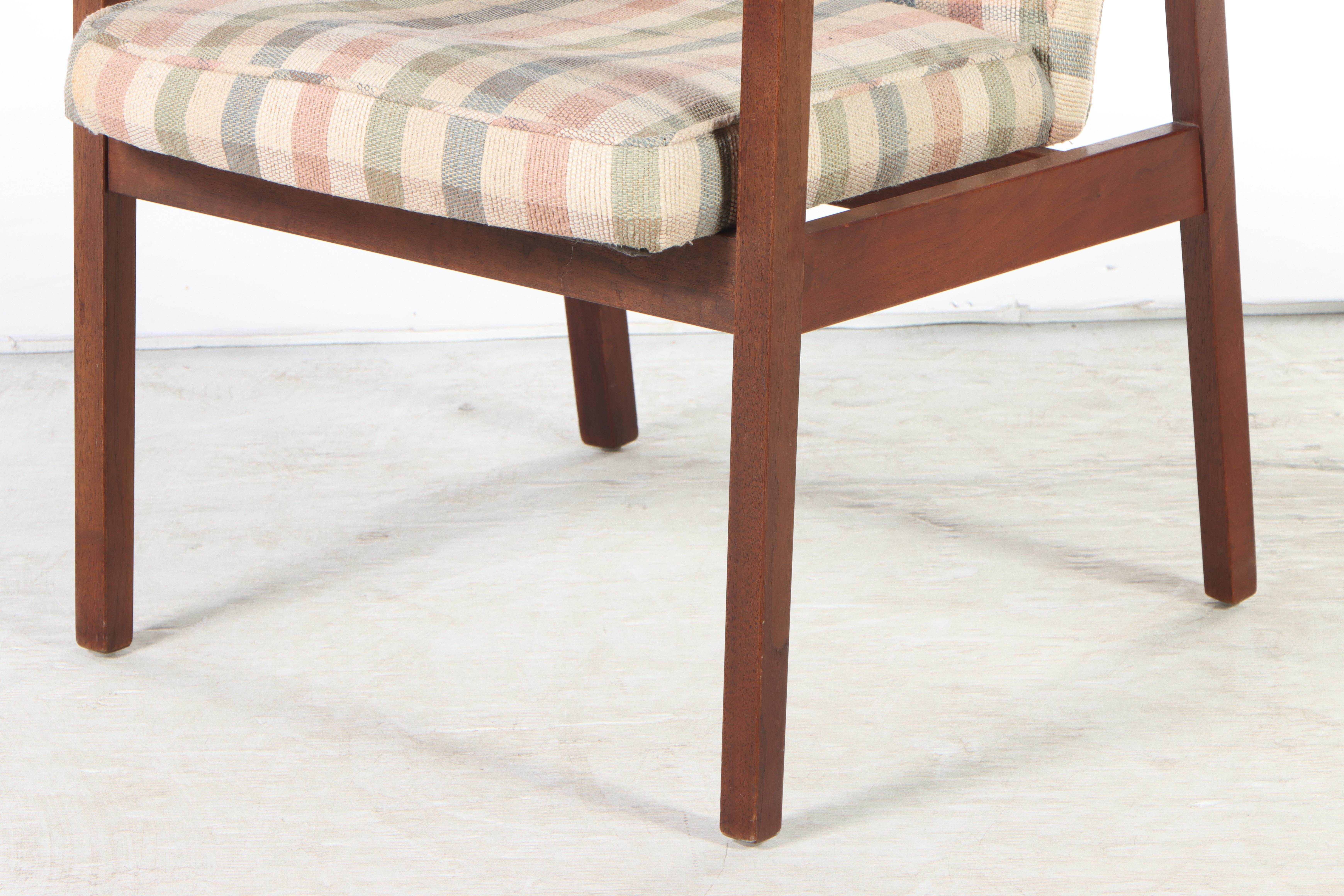 Pair of George Nelson for Herman Miller Walnut Open Armchairs