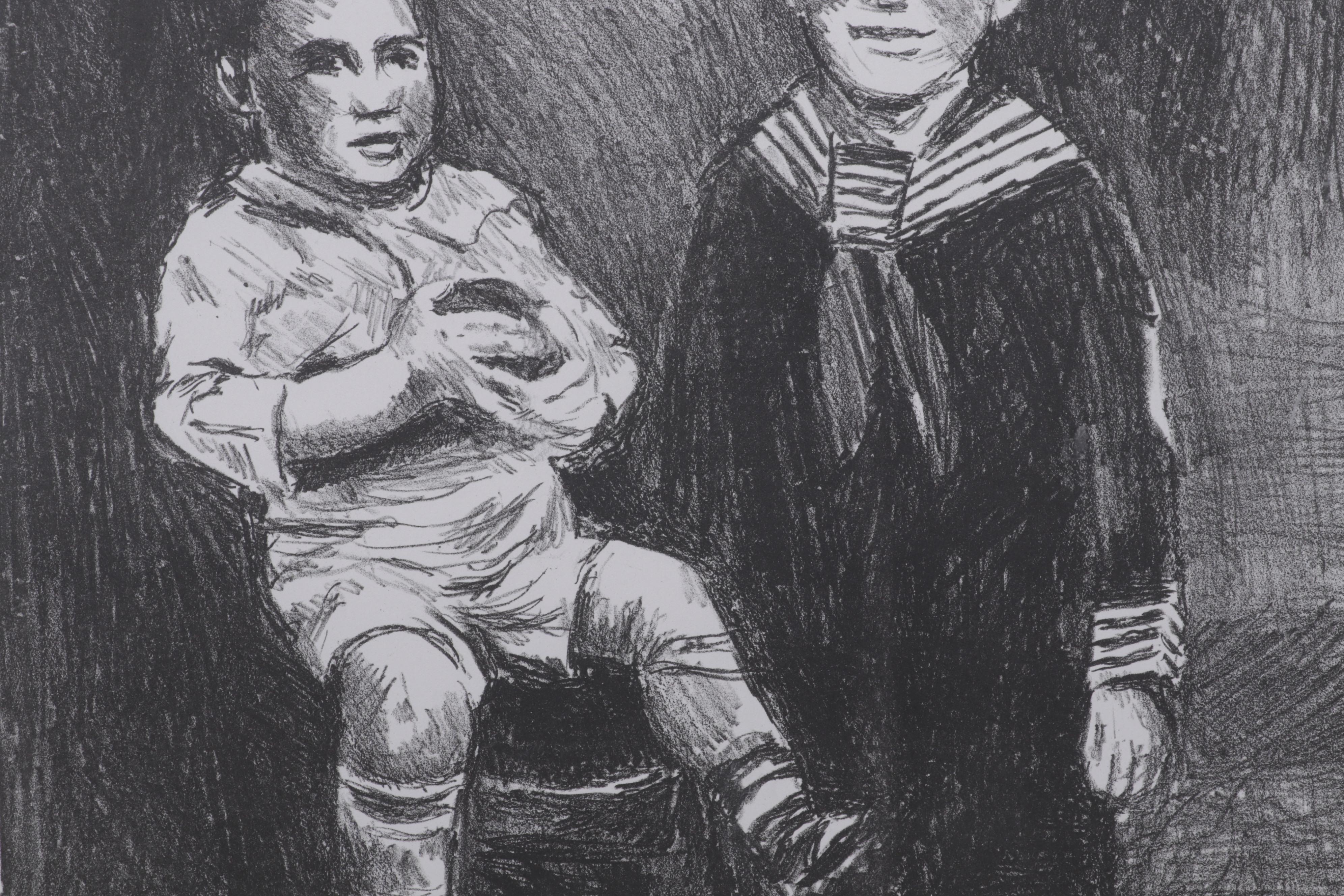 Sidney Chafetz Lithograph "Brothers," 2002