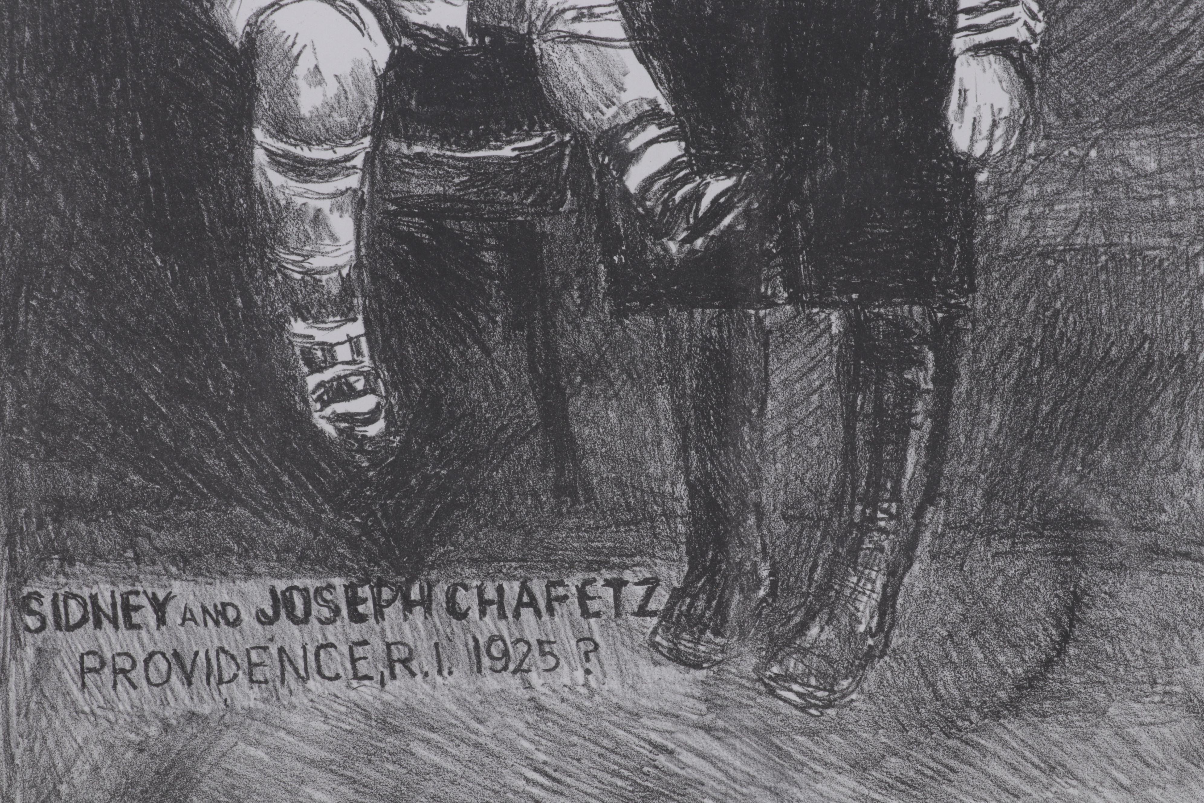 Sidney Chafetz Lithograph "Brothers," 2002