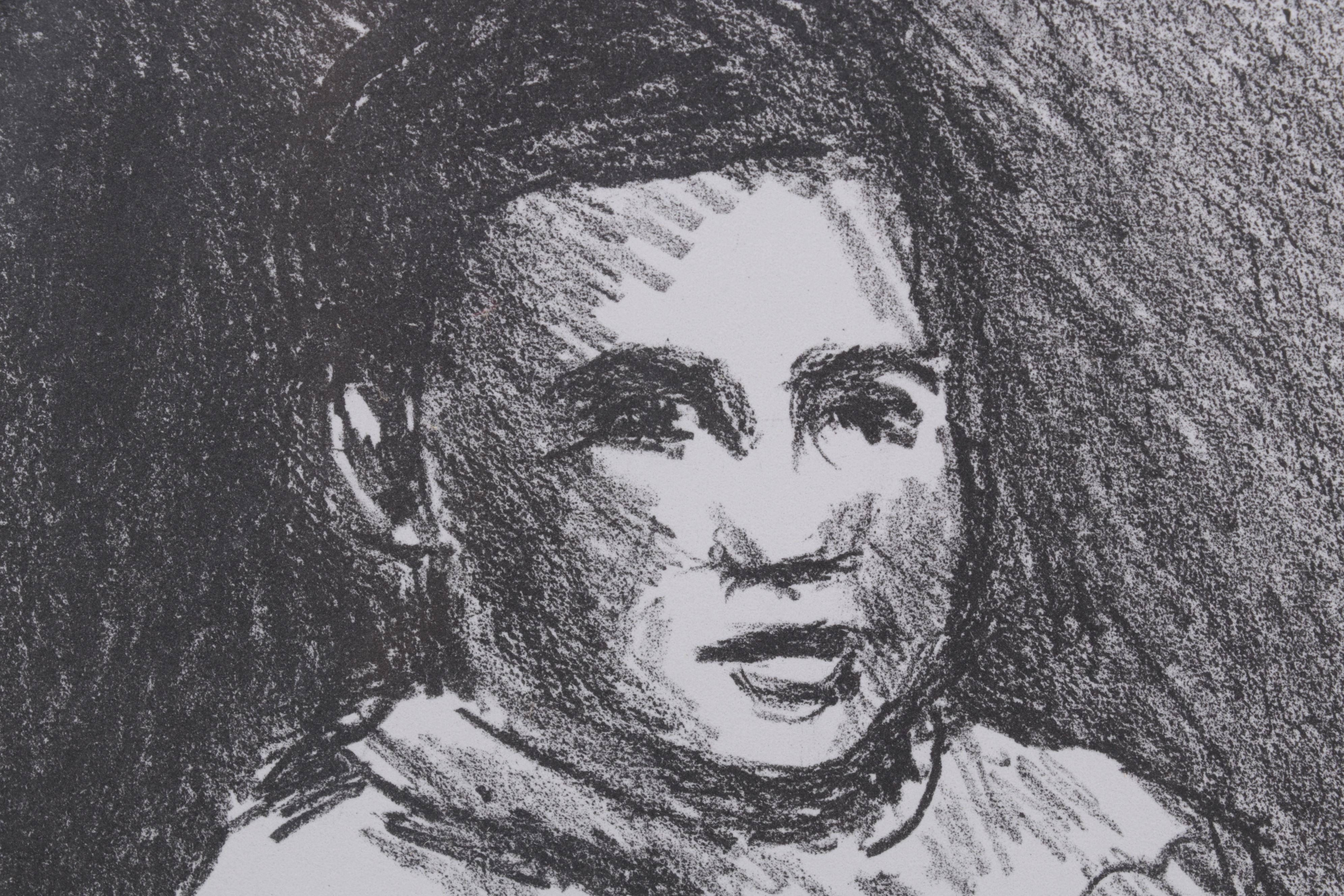 Sidney Chafetz Lithograph "Brothers," 2002