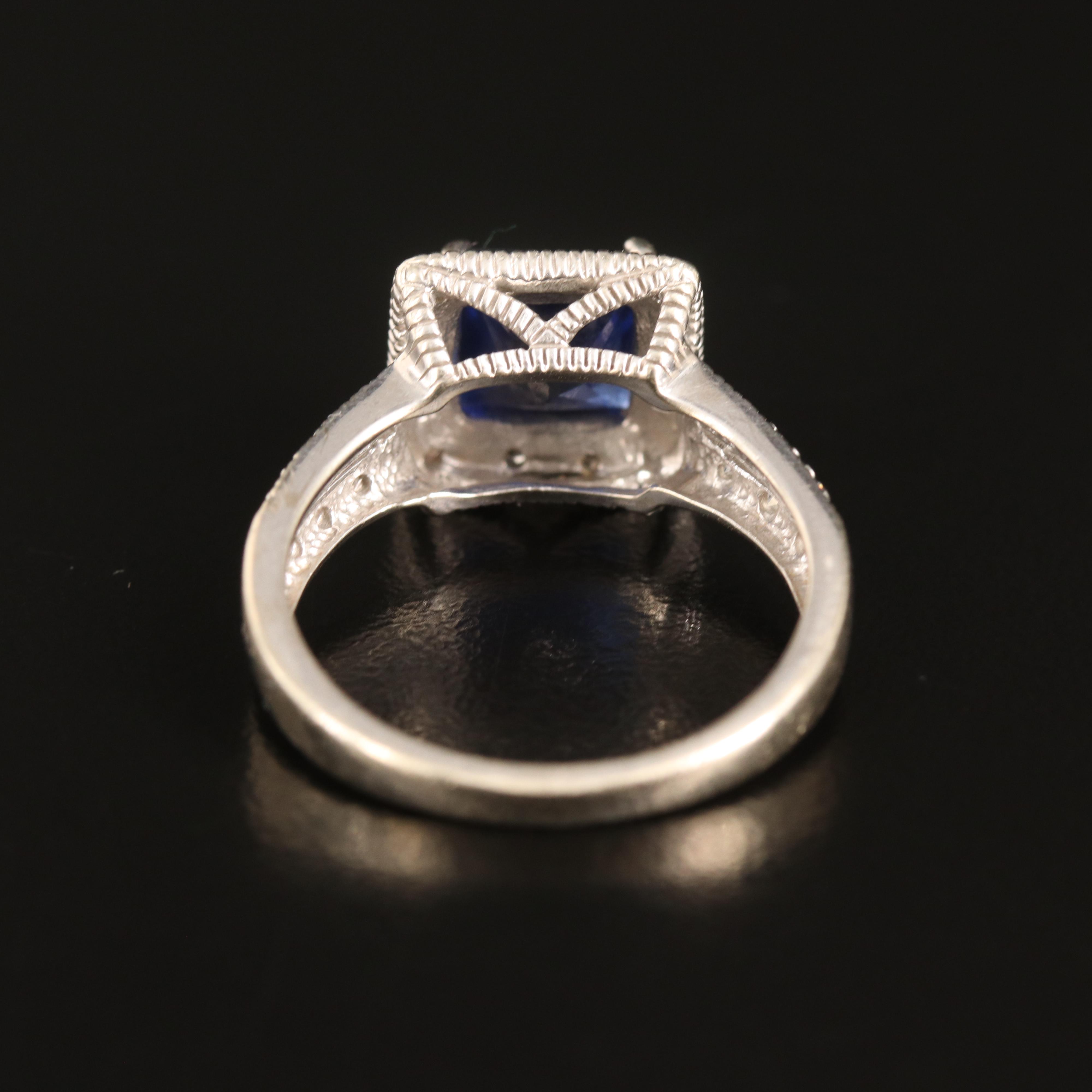 10K Sapphire and Diamond Ring