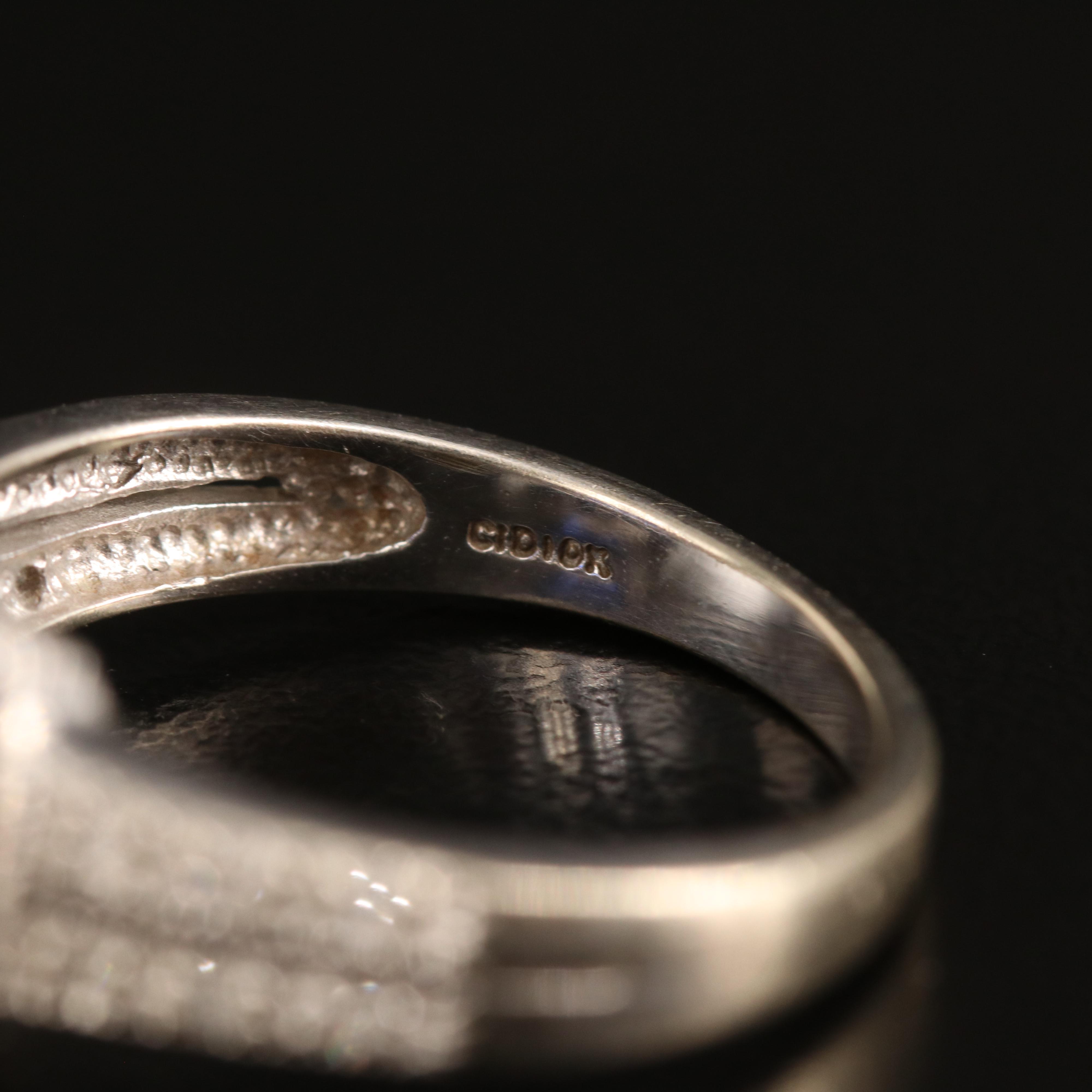 10K Sapphire and Diamond Ring