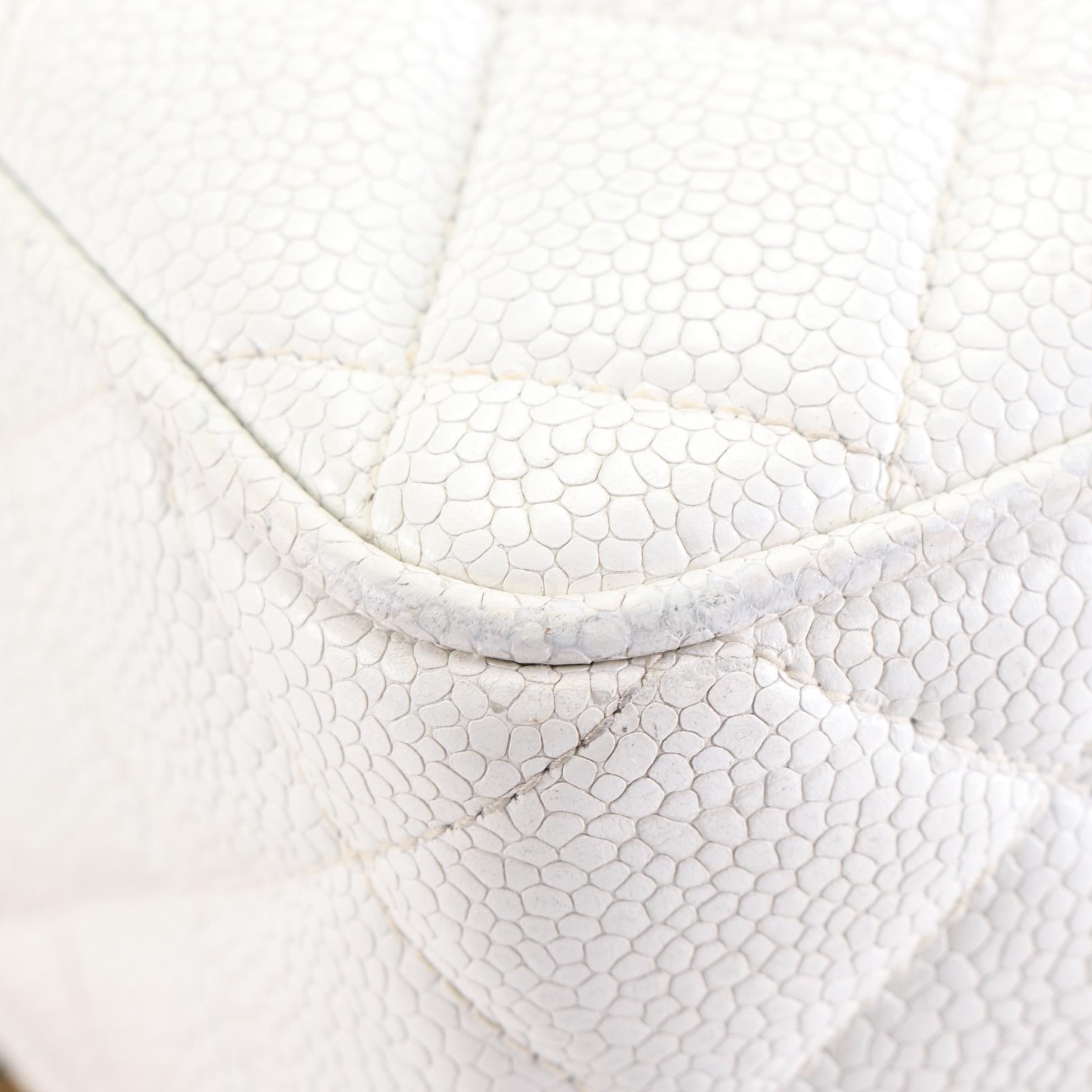 Chanel Shoulder Bag in Quilted Caviar Leather with Box