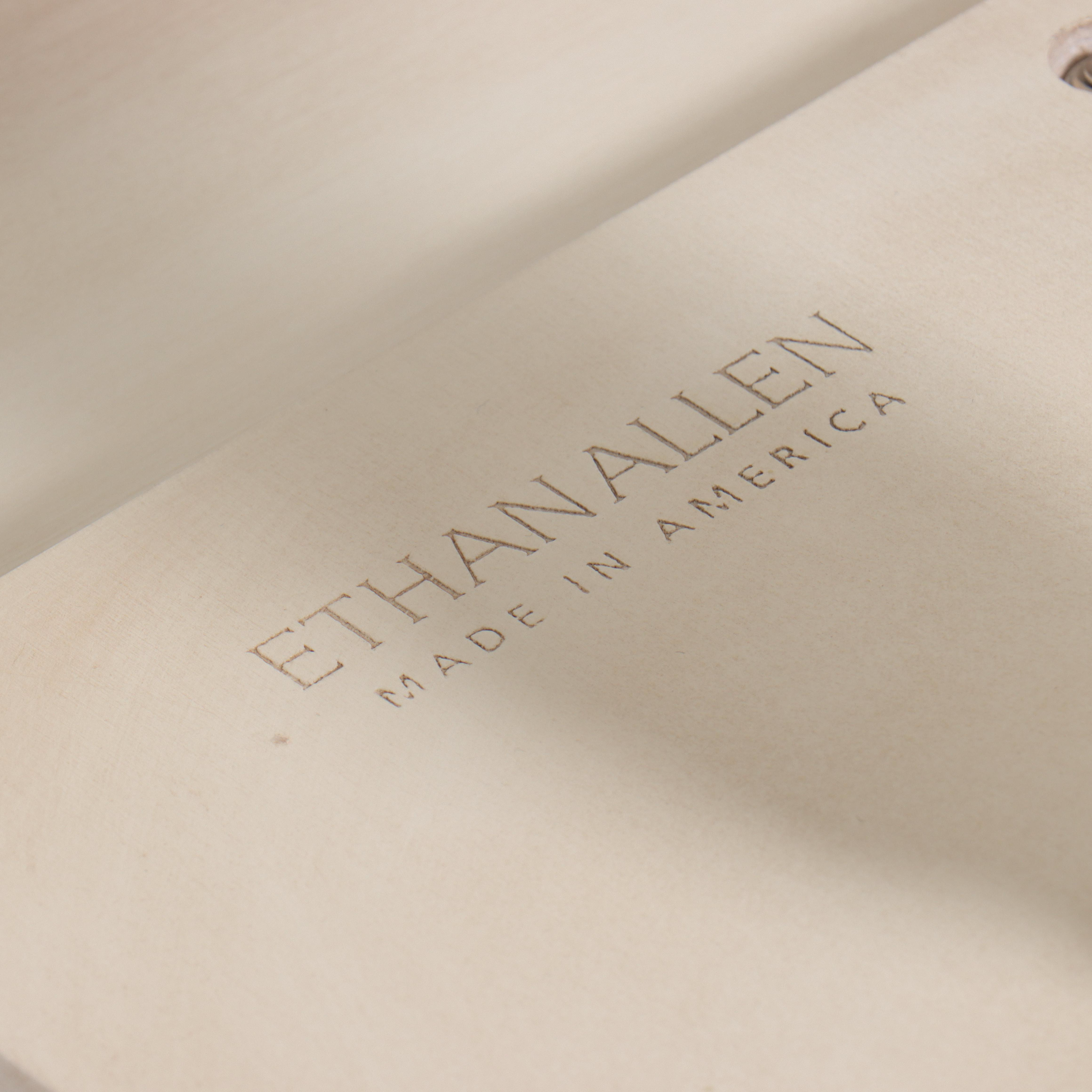 Ethan Allen "Swedish Home Collection" Scalloped Edge Pedestal End Table