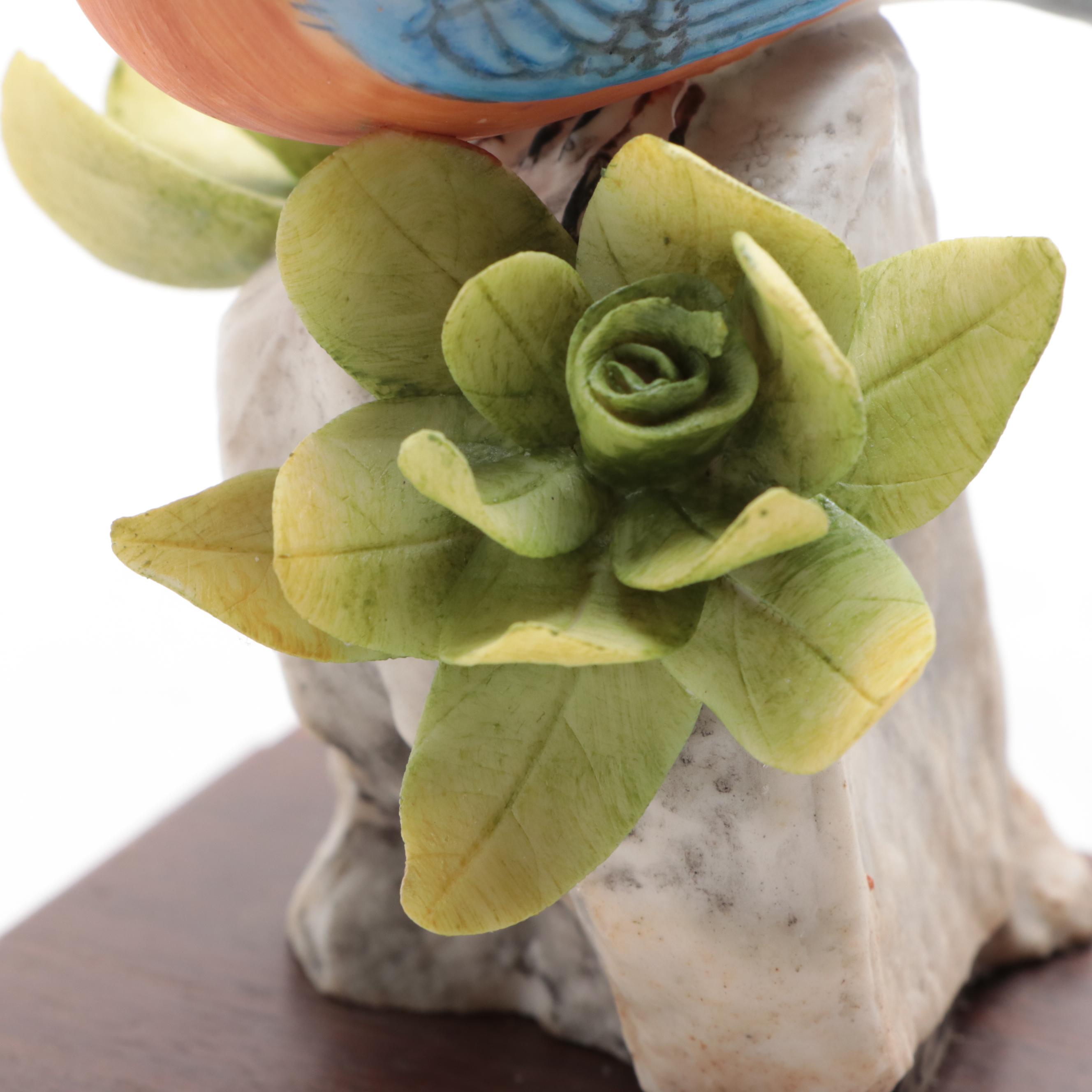 Porcelain Blue Bird Figurine