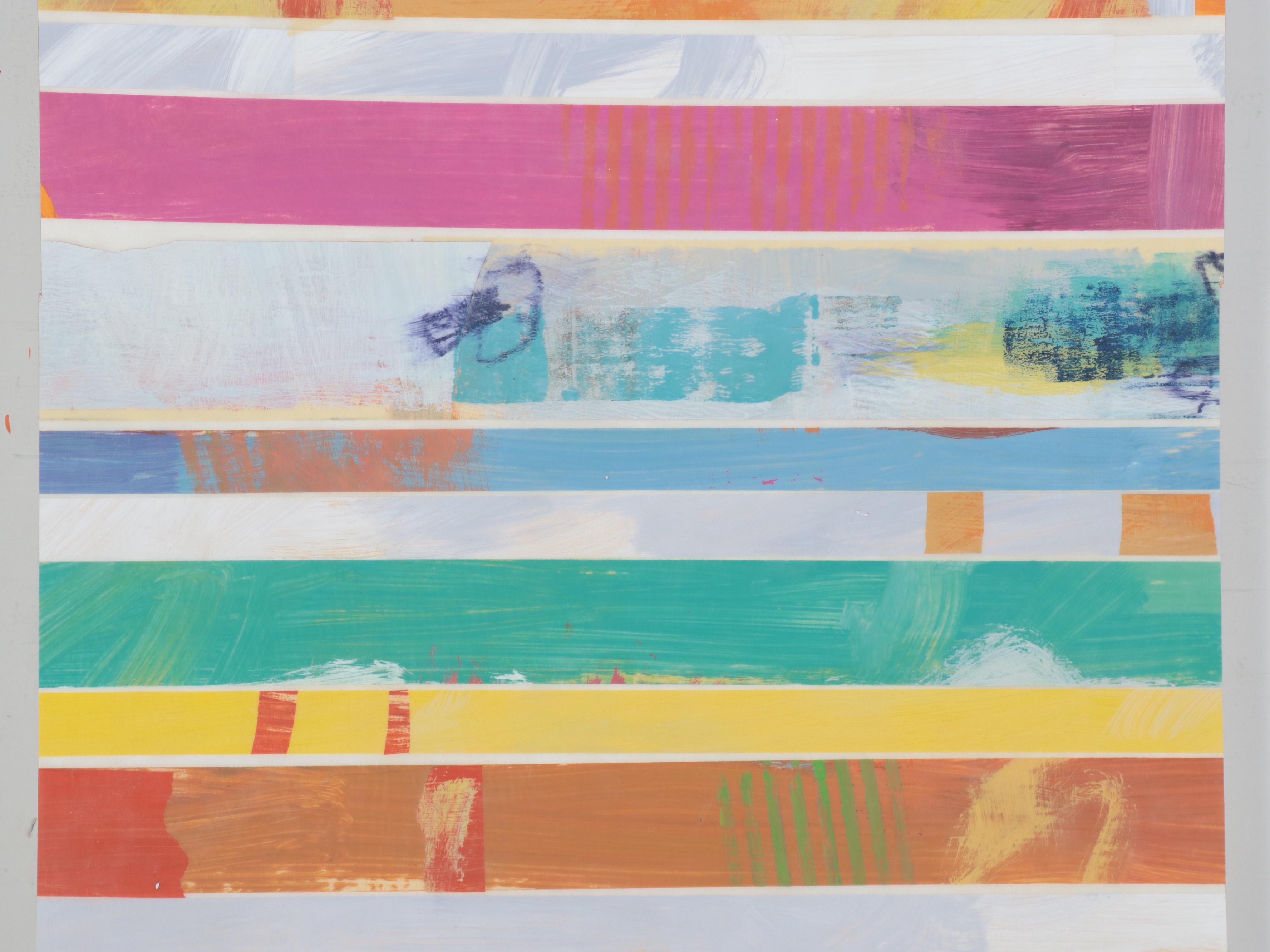 Ursula J. Brenner Large-Scale Non-objective Mixed Media Painting, 21st Century